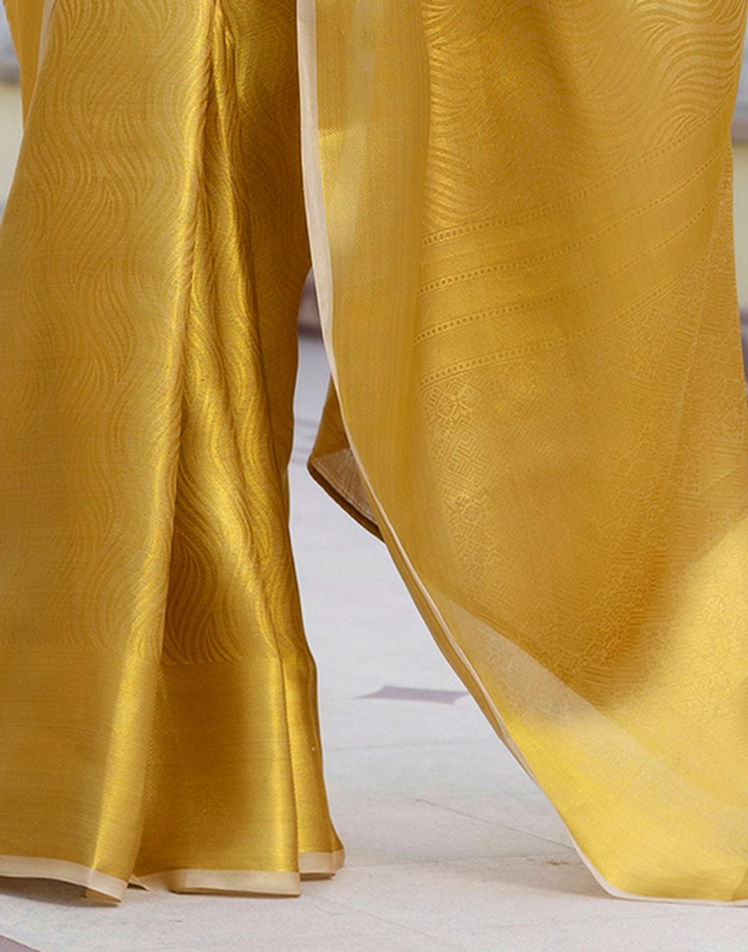Golden Tissue Silk Woven Kanjivaram Saree