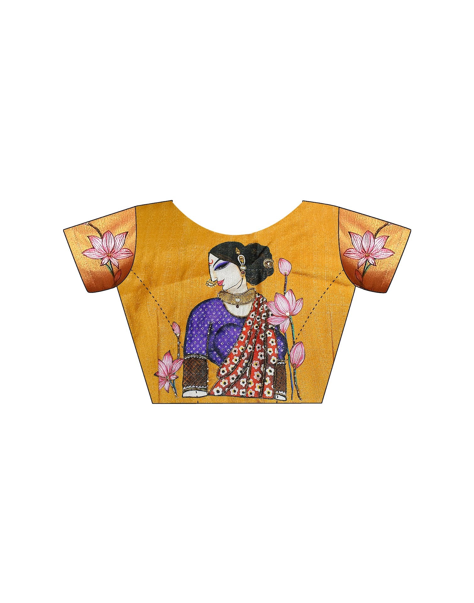 Purple Silk Zari Stripe Saree