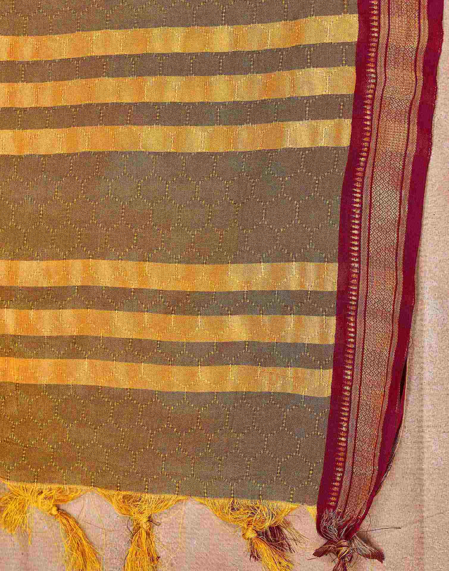 Yellow Silk Woven Kanjivaram Saree