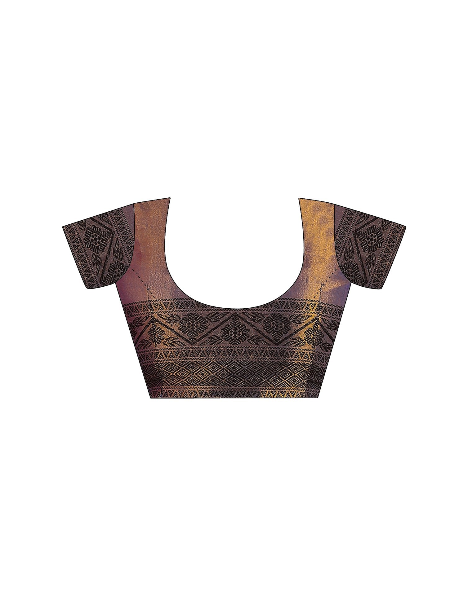 Navy Blue Tissue Cotton Woven Saree