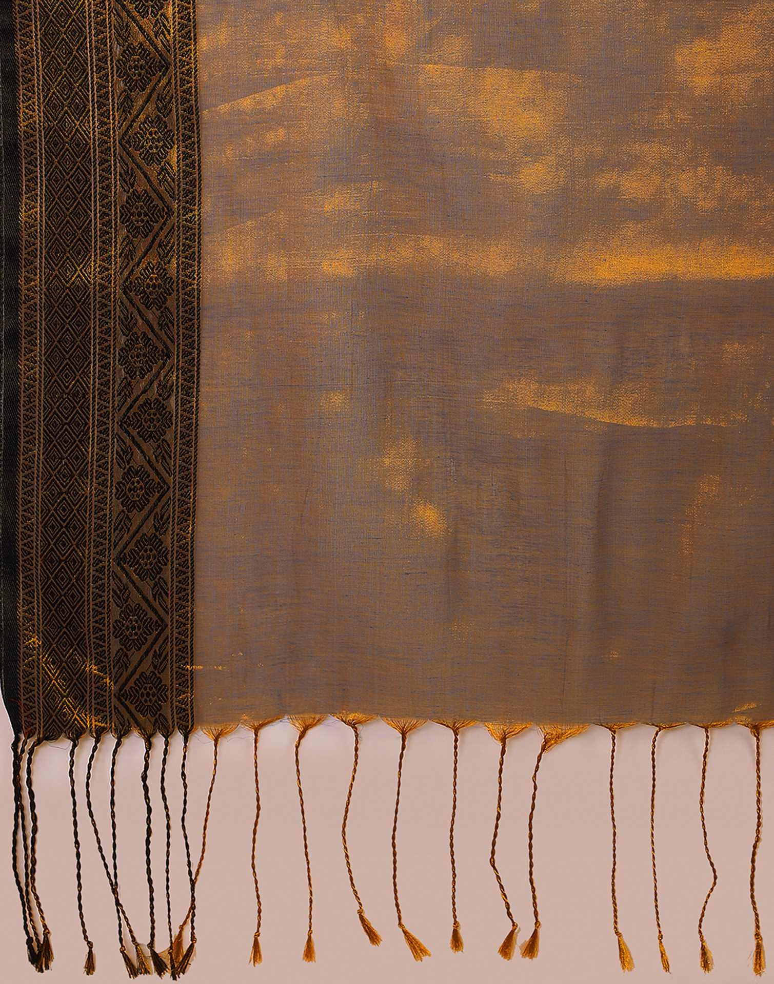 Navy Blue Tissue Cotton Woven Saree