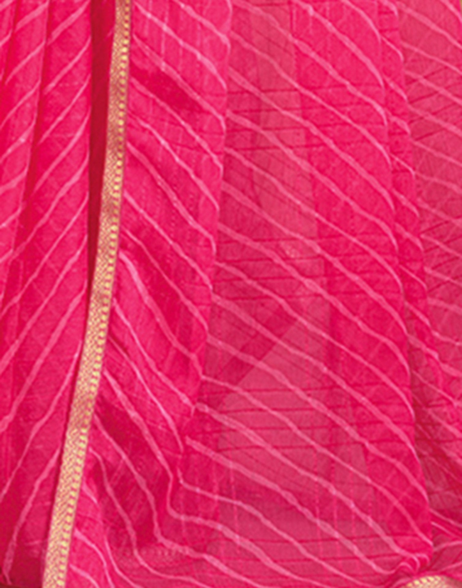 Dark Pink Chiffon Laheriya Saree