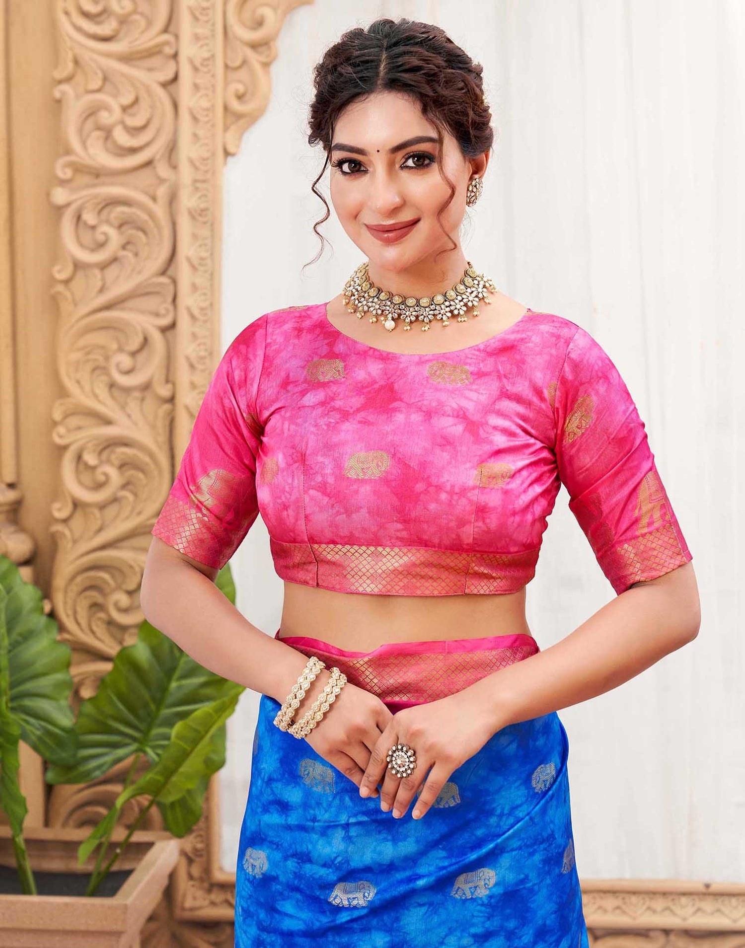 Blue Silk Woven Kanjivaram Saree