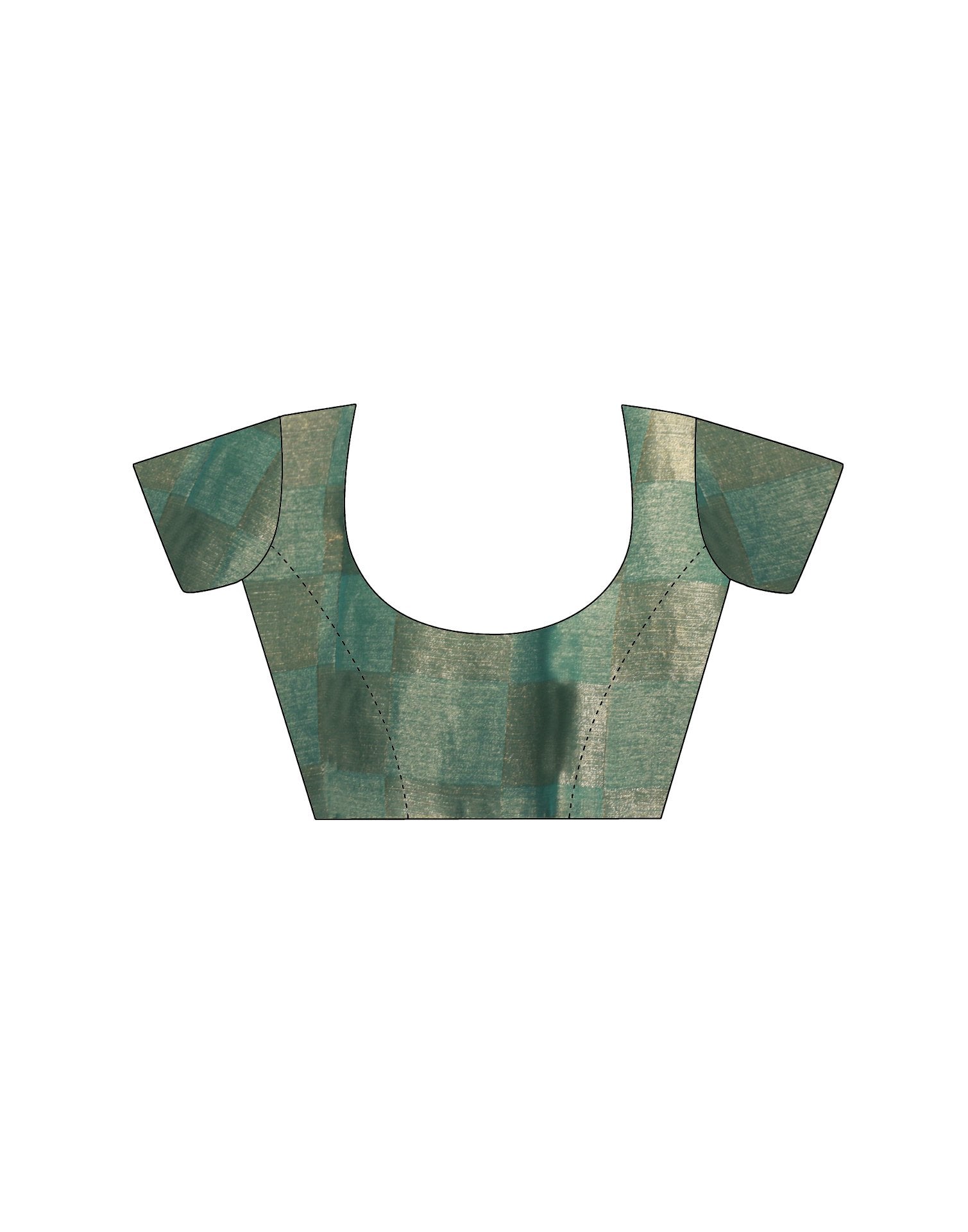 Teal Green Shimmer Woven Saree