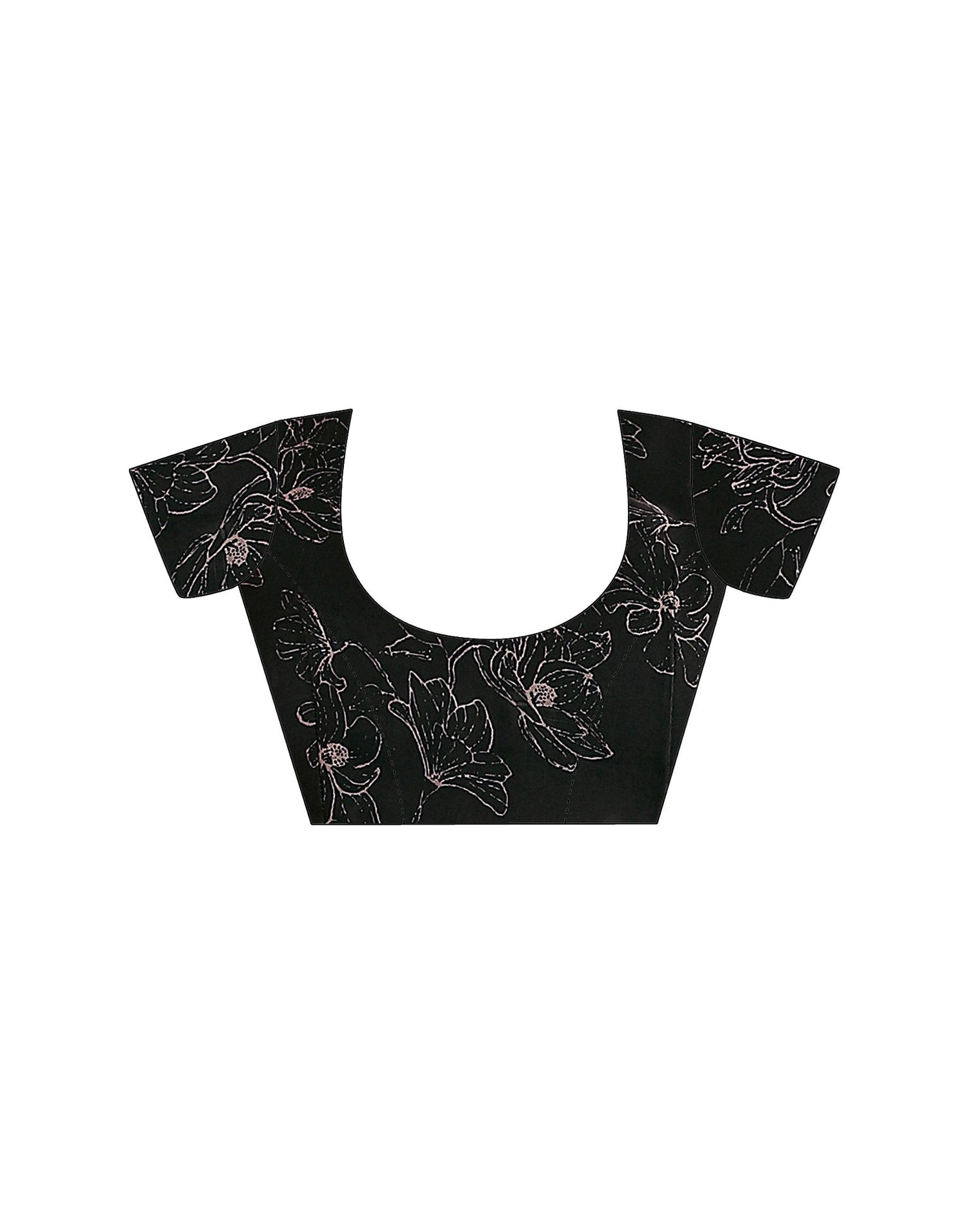 Grey Satin Printed Saree