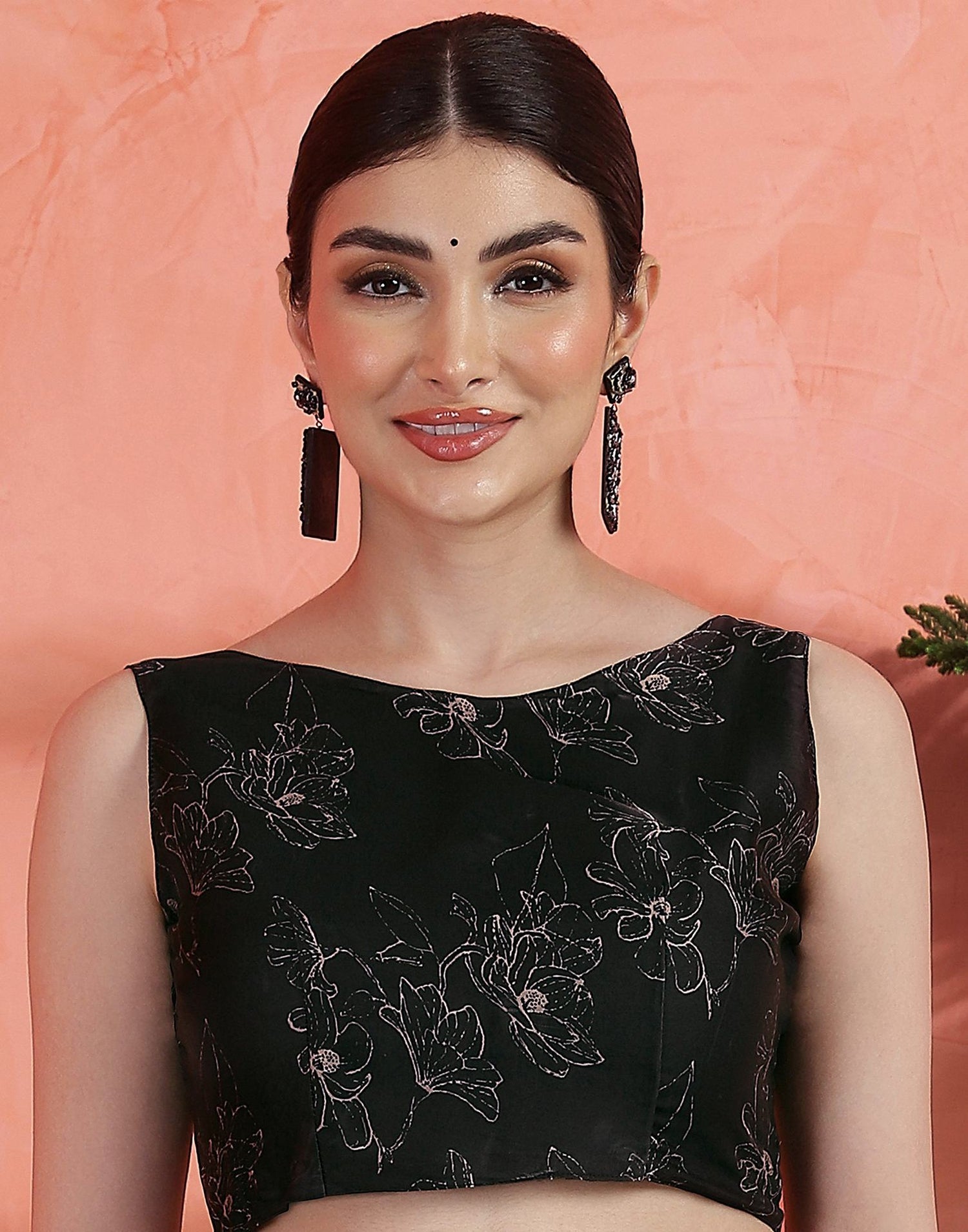 Grey Satin Printed Saree