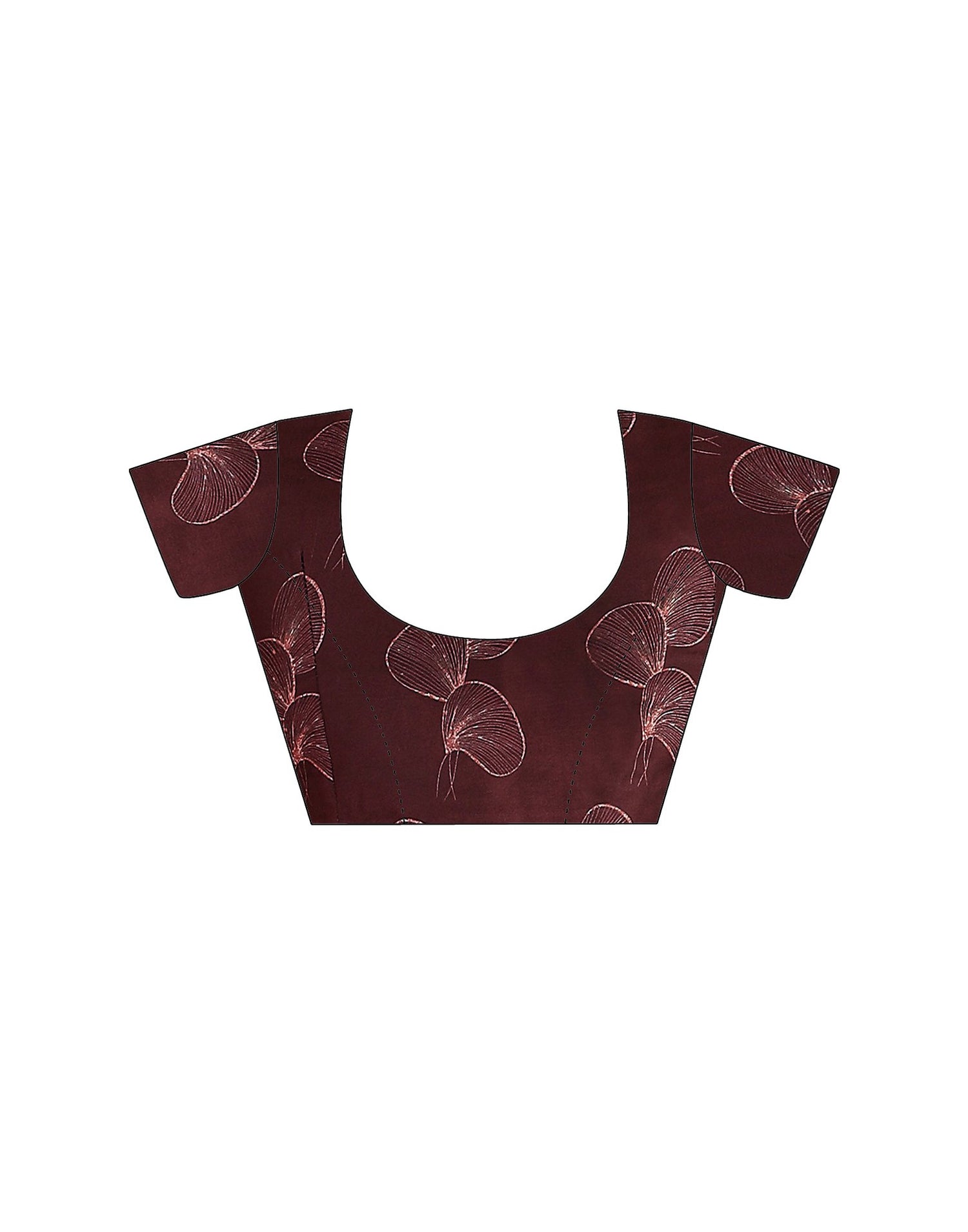 Rose Pink Satin Printed Saree