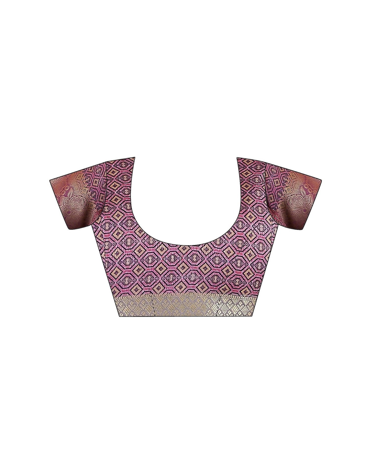 Grey Silk Printed Saree