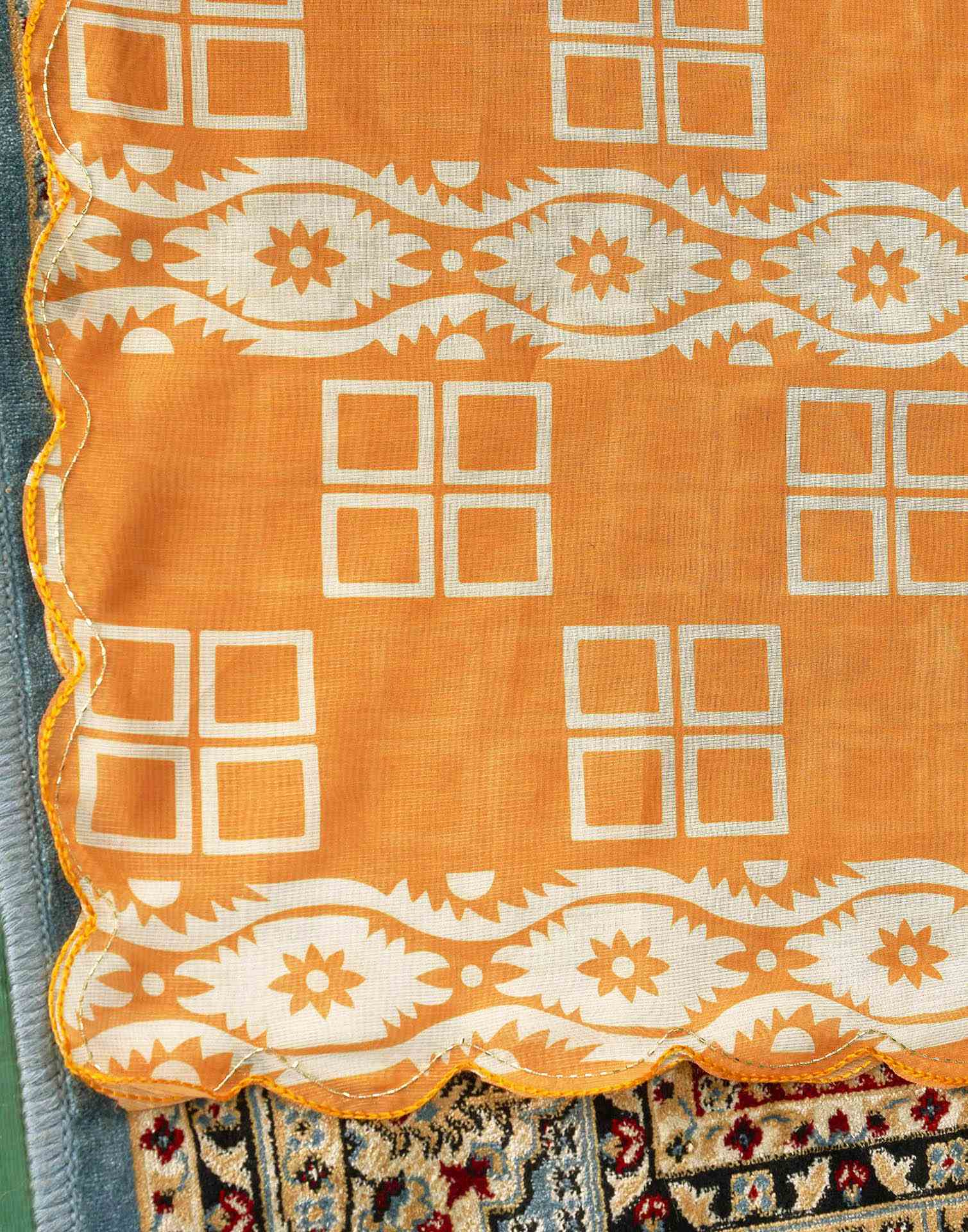 Turmeric Yellow Chanderi Printed Saree