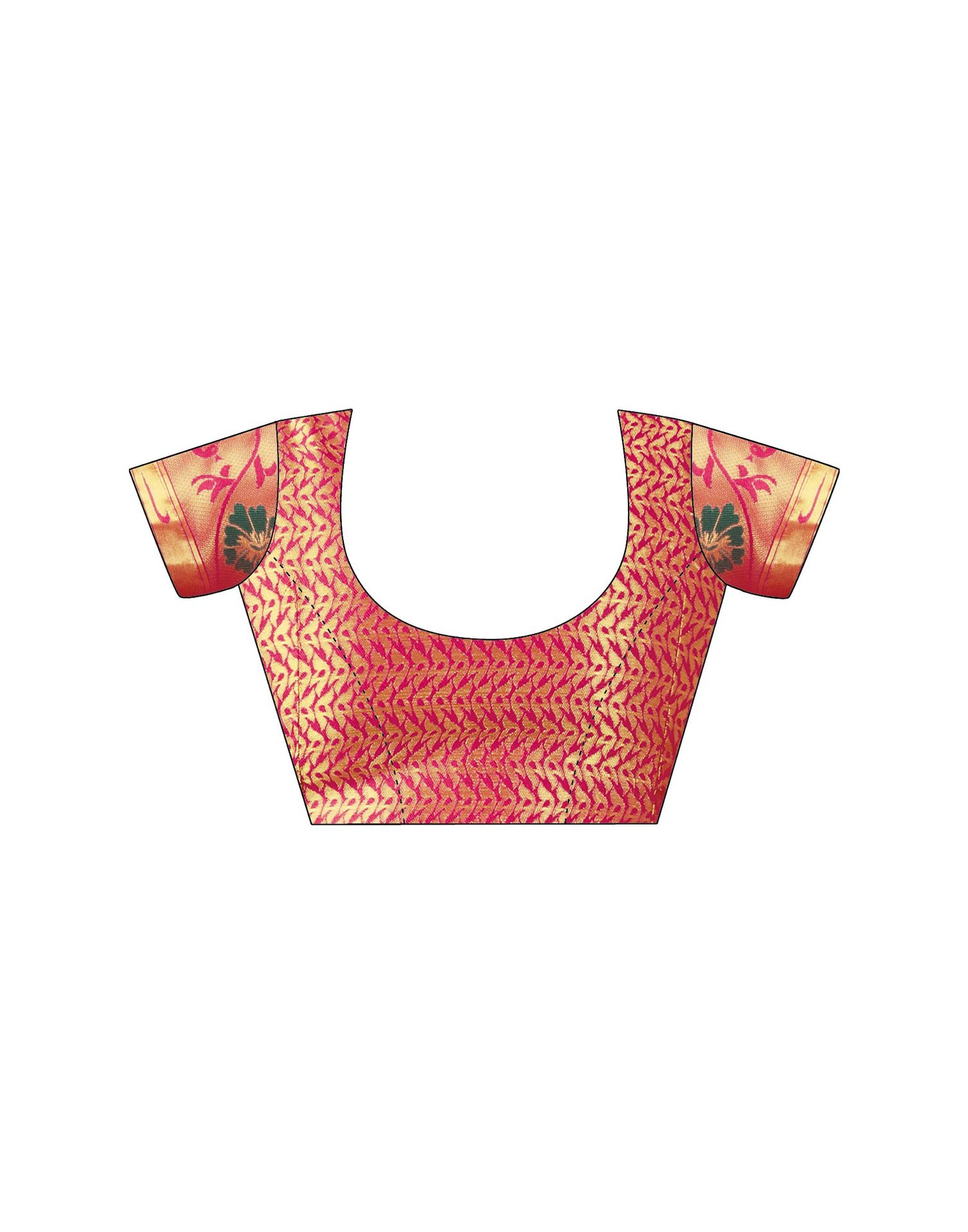 Bright Pink Silk Woven Paithani Saree