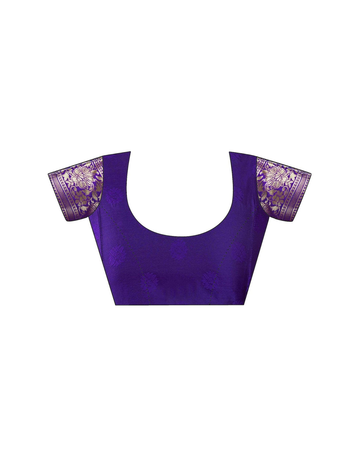 Dark Purple Silk Woven Saree