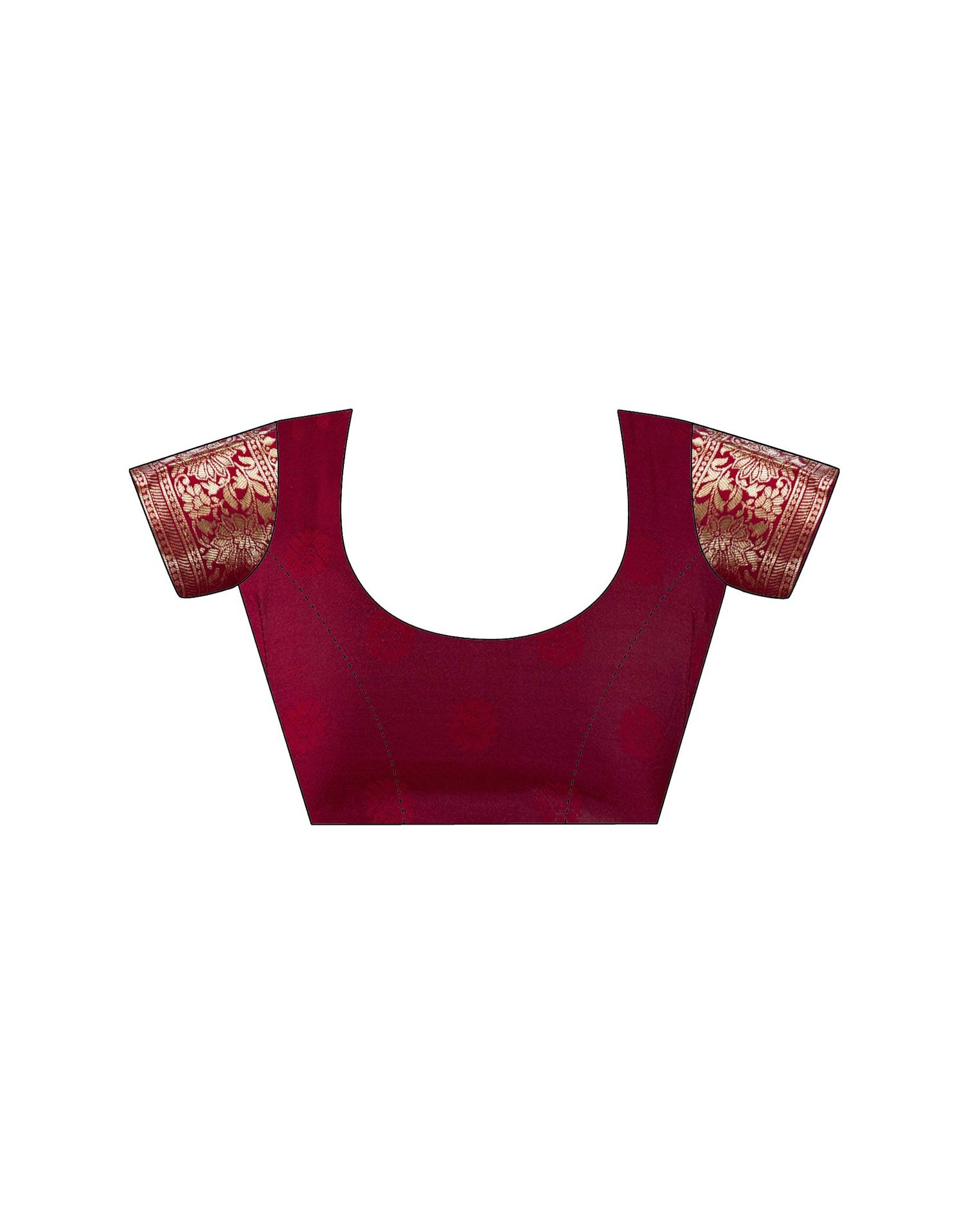 Maroon Silk Woven Saree