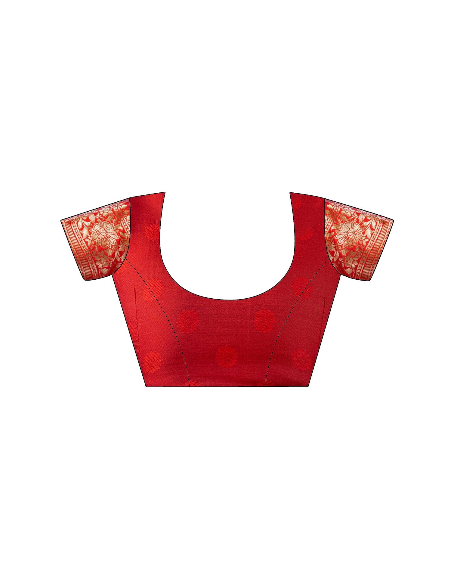 Red Silk Woven Saree
