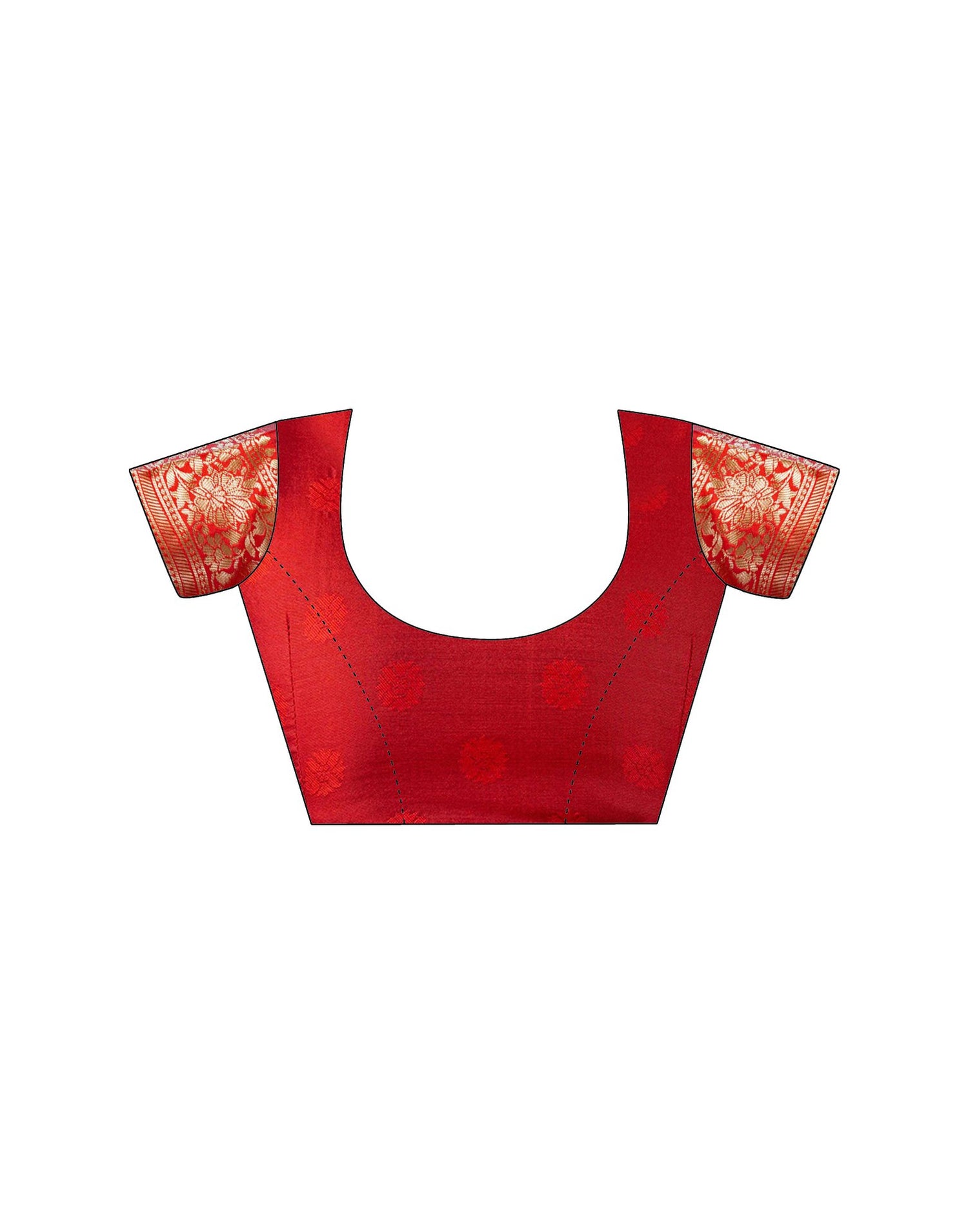 Red Silk Woven Saree