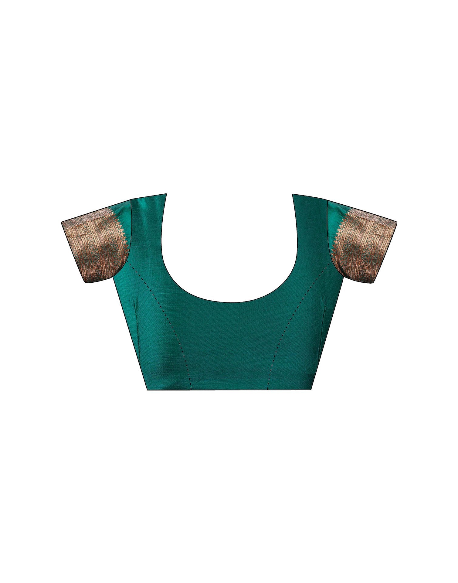 Rama Green Silk Woven Saree