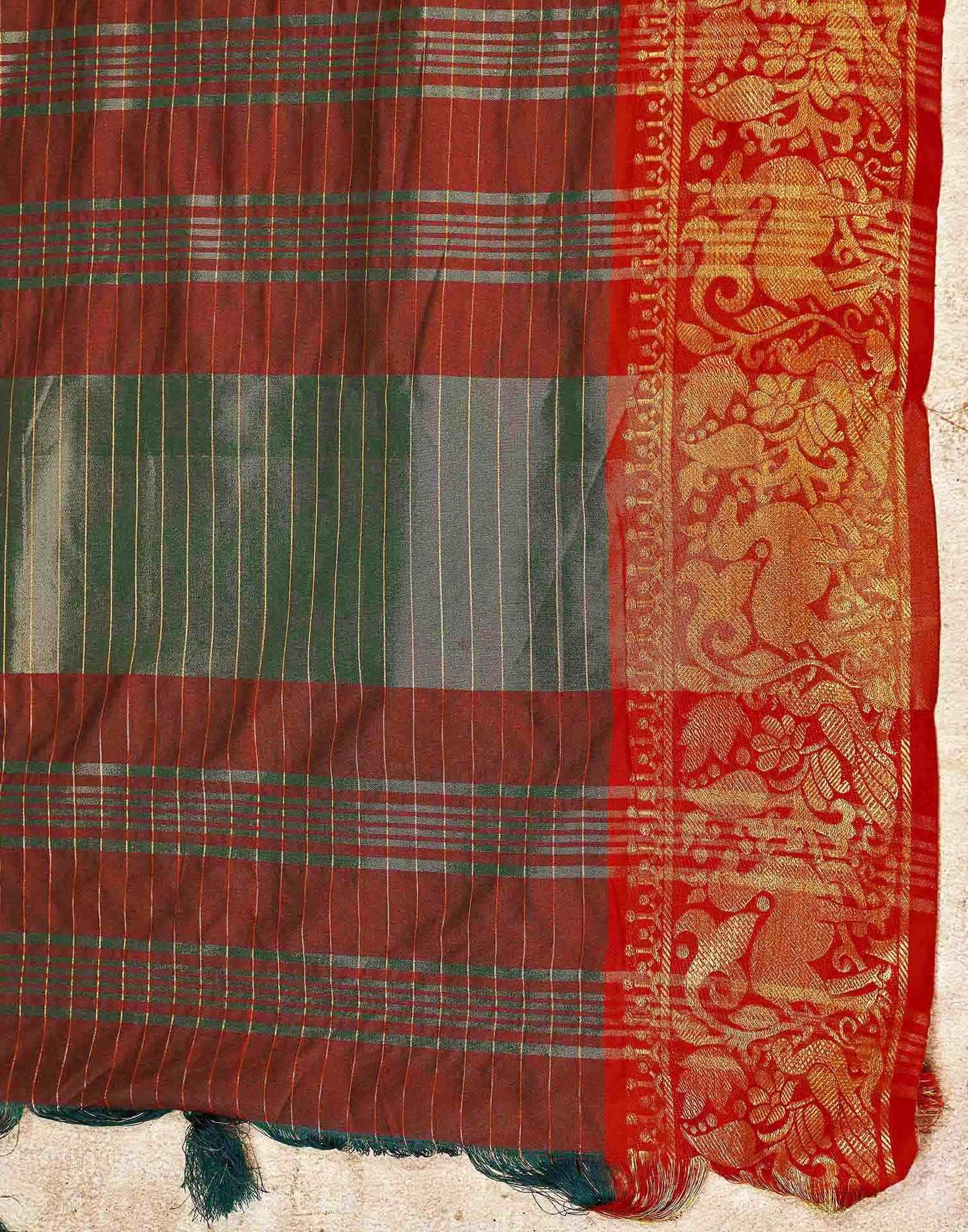 Green Silk Woven Kanjivaram Saree
