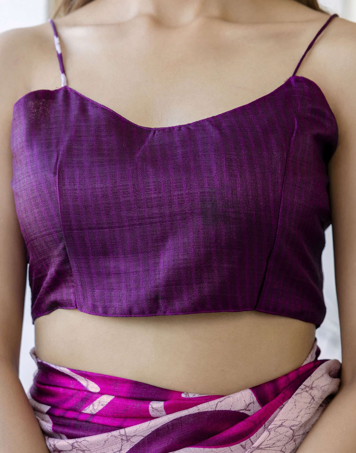Light Purple Khadi Printed Saree