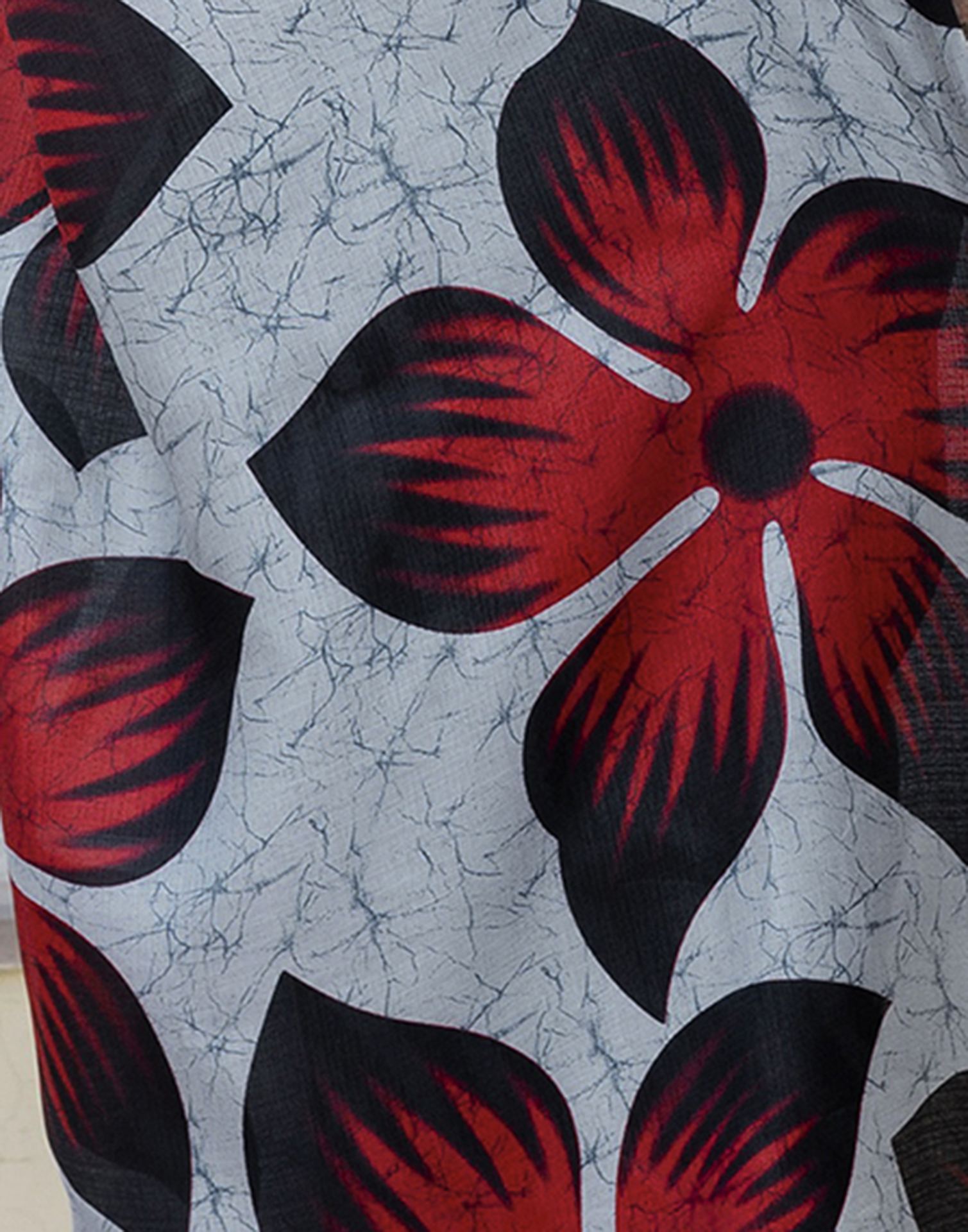 Grey Khadi Printed Saree
