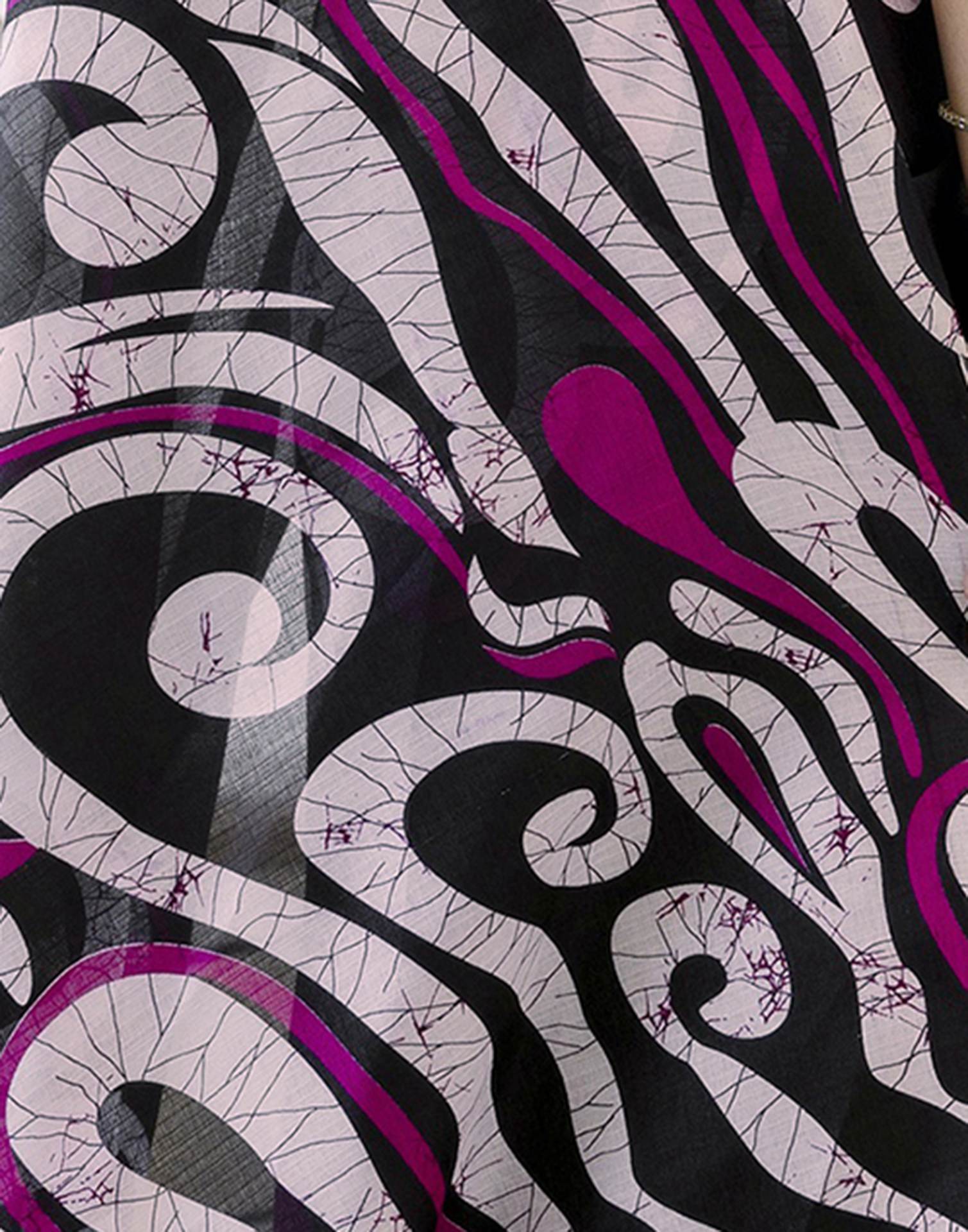 Magenta Khadi Printed Saree