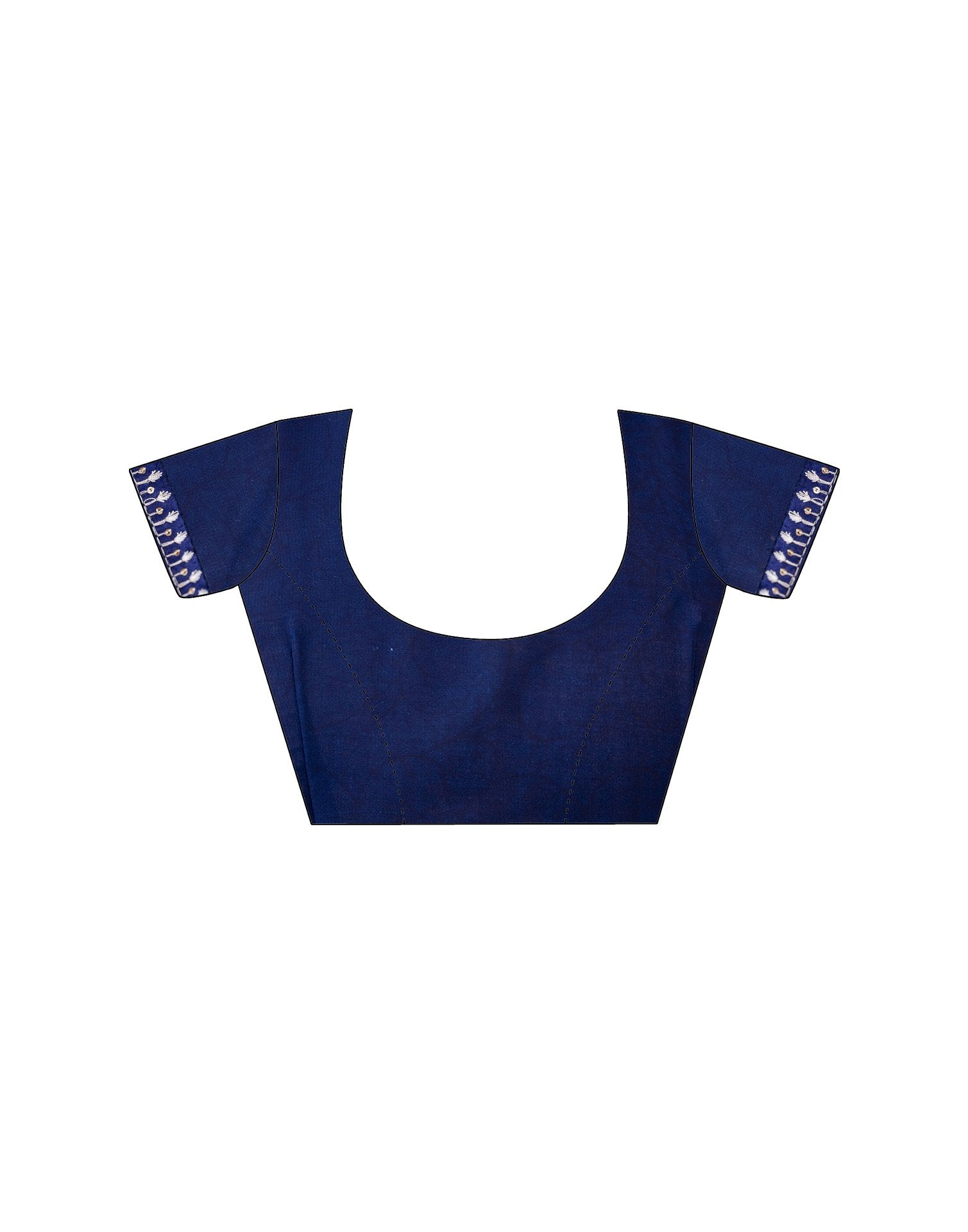 Navy Blue Georgette Printed Saree