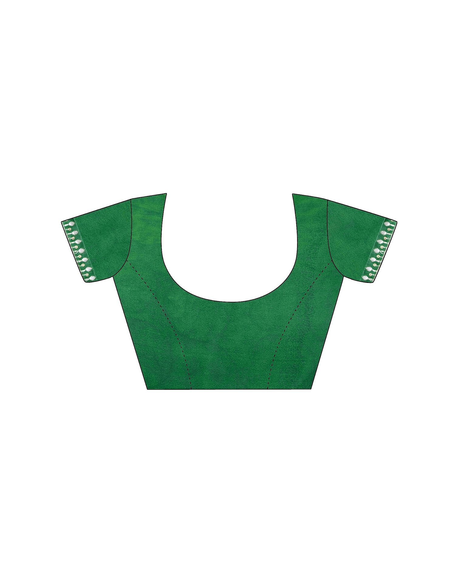 Green Georgette Printed Saree