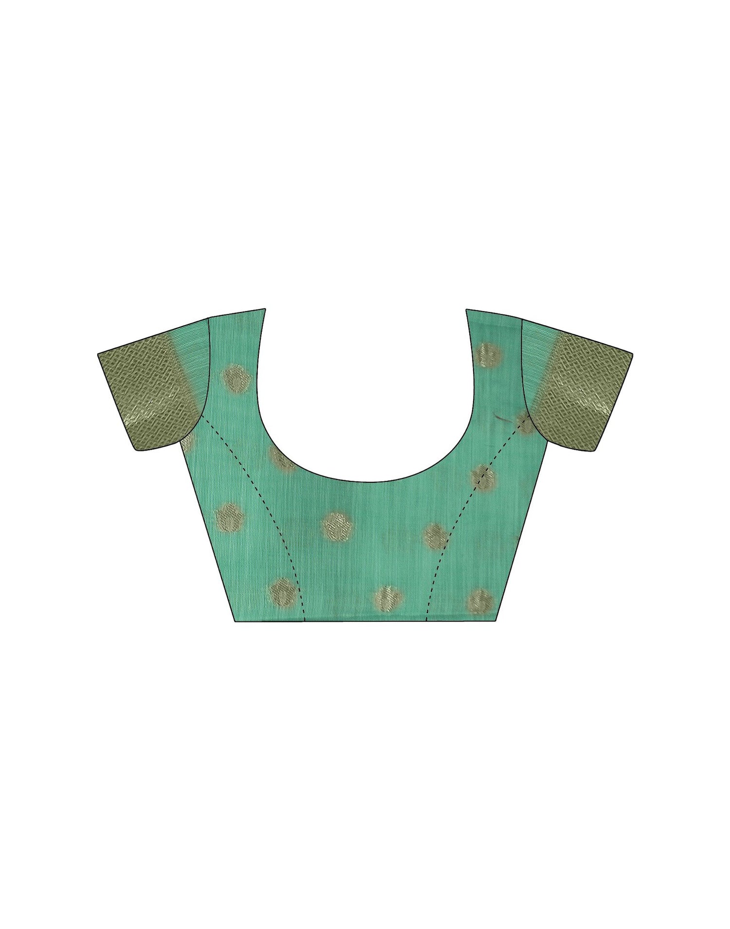 Mint Green Linen Woven Saree