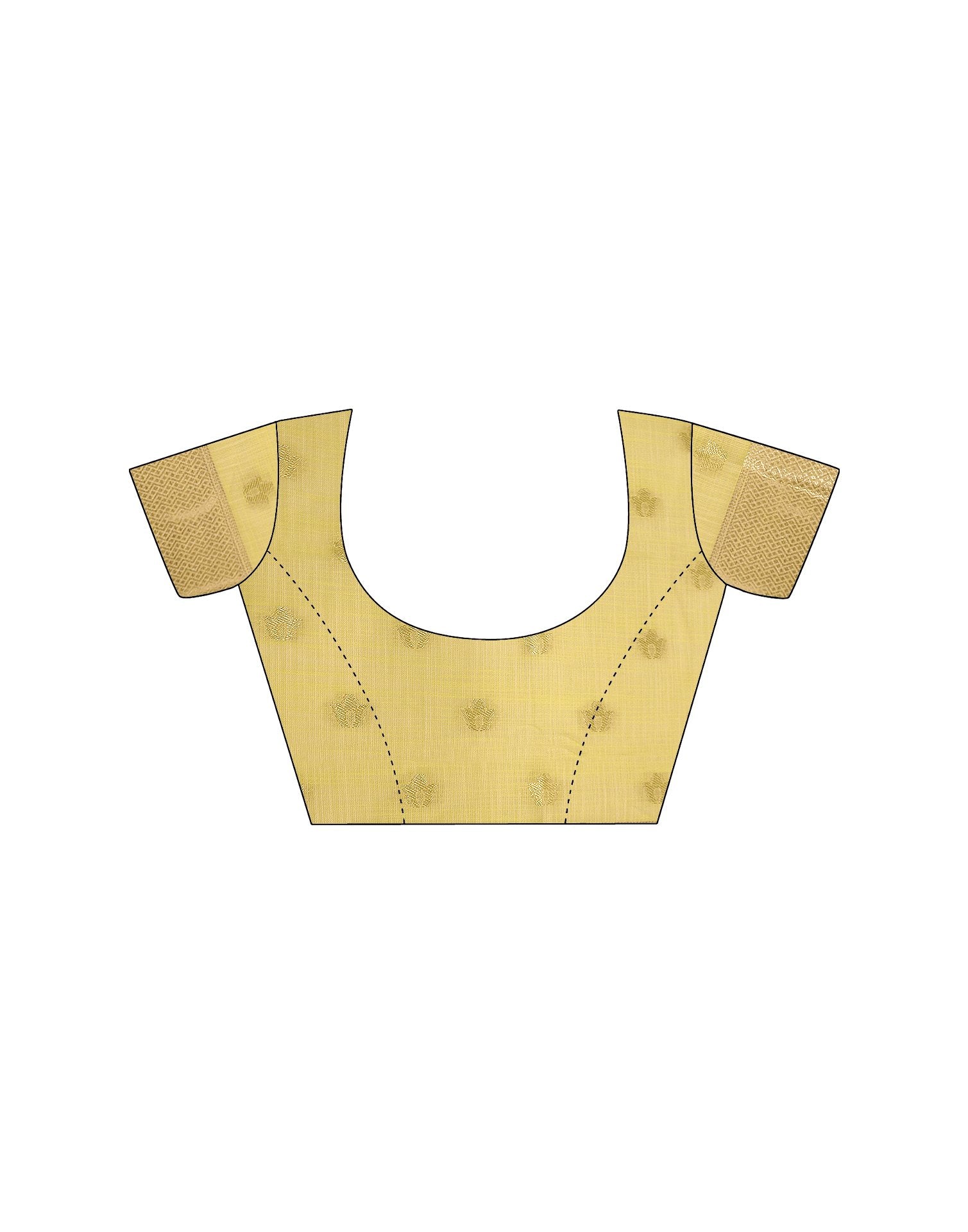 Light Yellow Linen Woven Saree