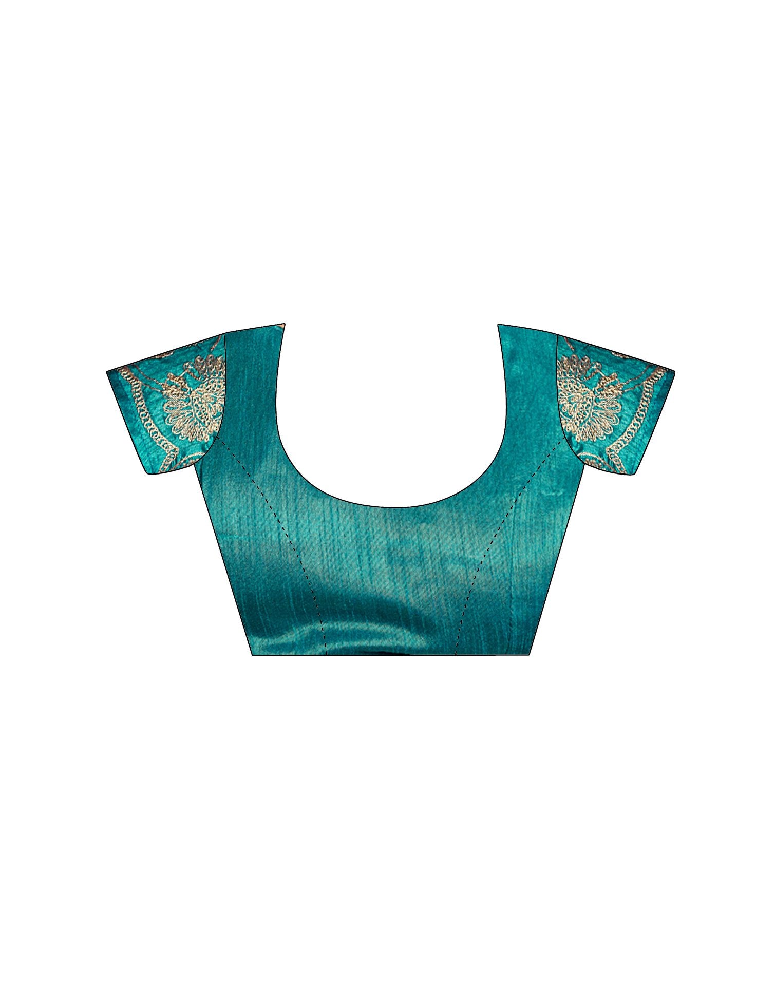 Teal Blue Georgette Bandhani Printed Saree