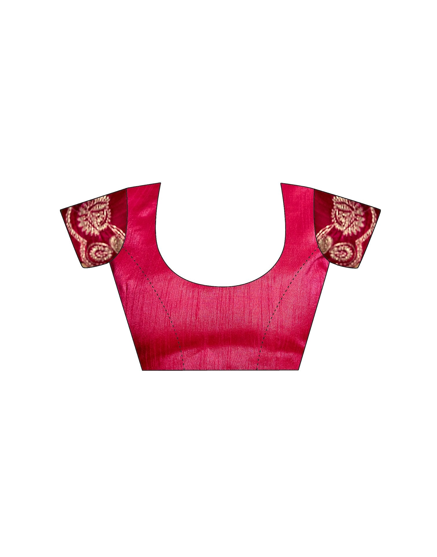 Rani Pink Georgette Bandhani Printed Saree