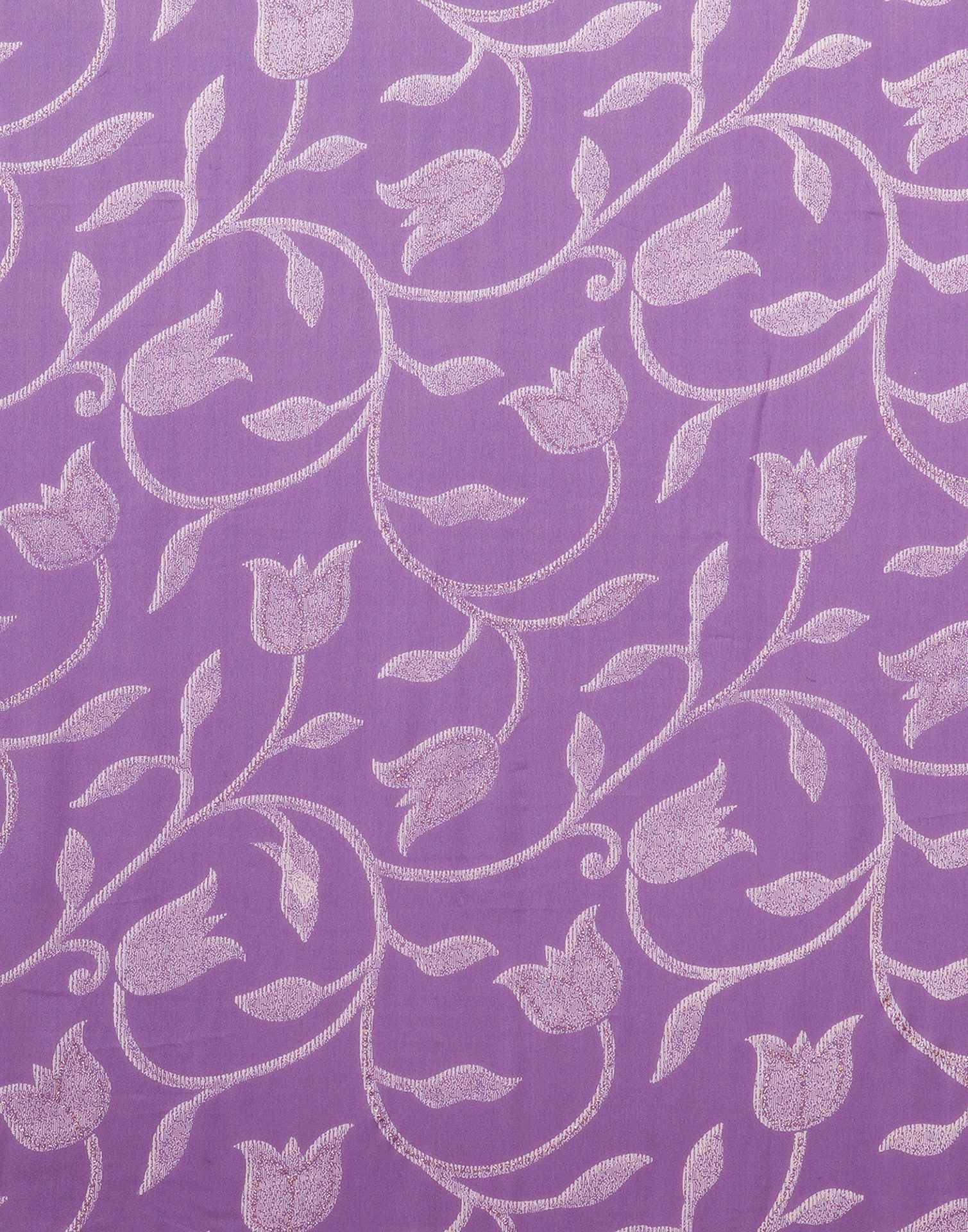 Dusty Lavender Georgette Printed Saree