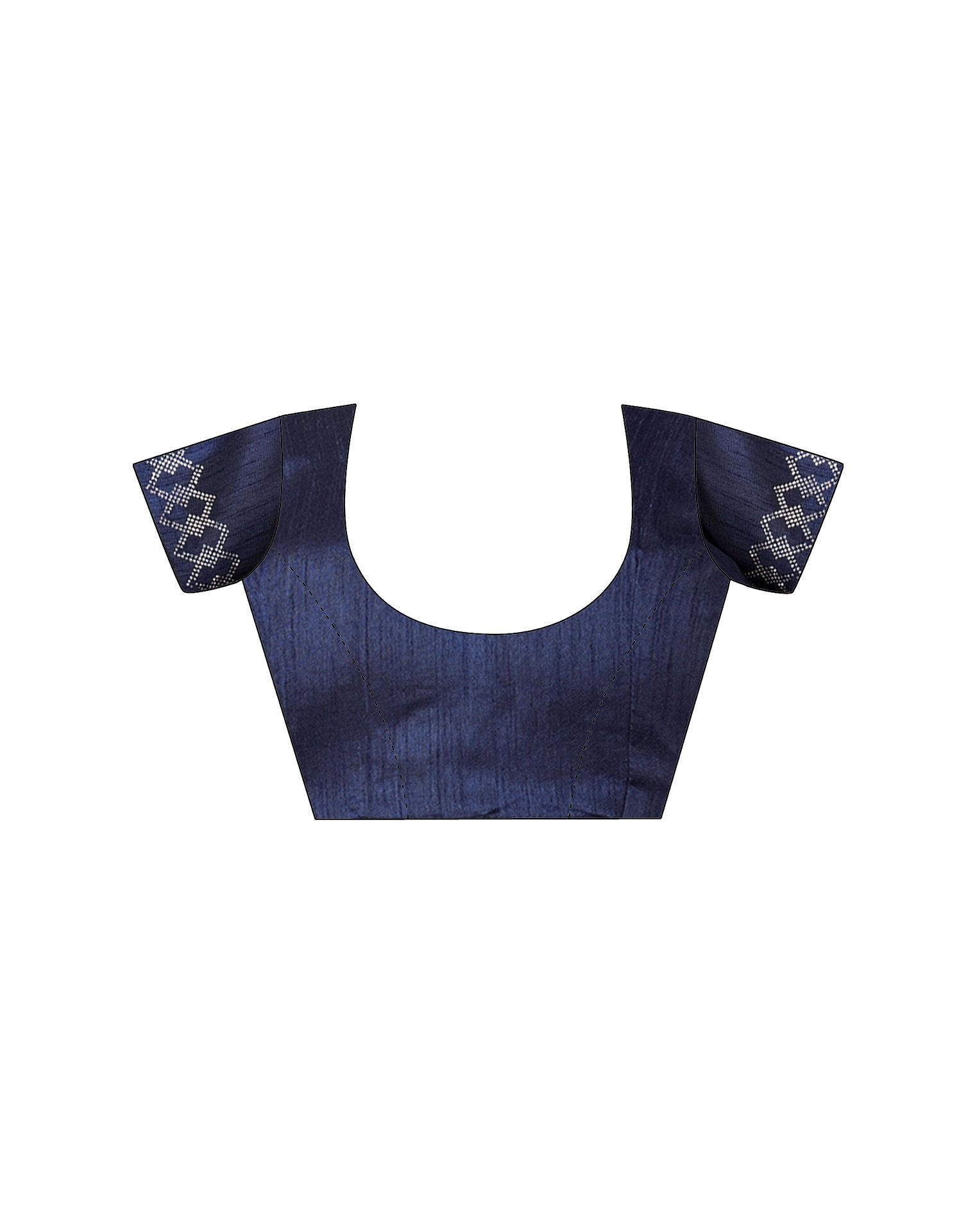 Royale Blue Georgette Stone Work Swarovski Saree