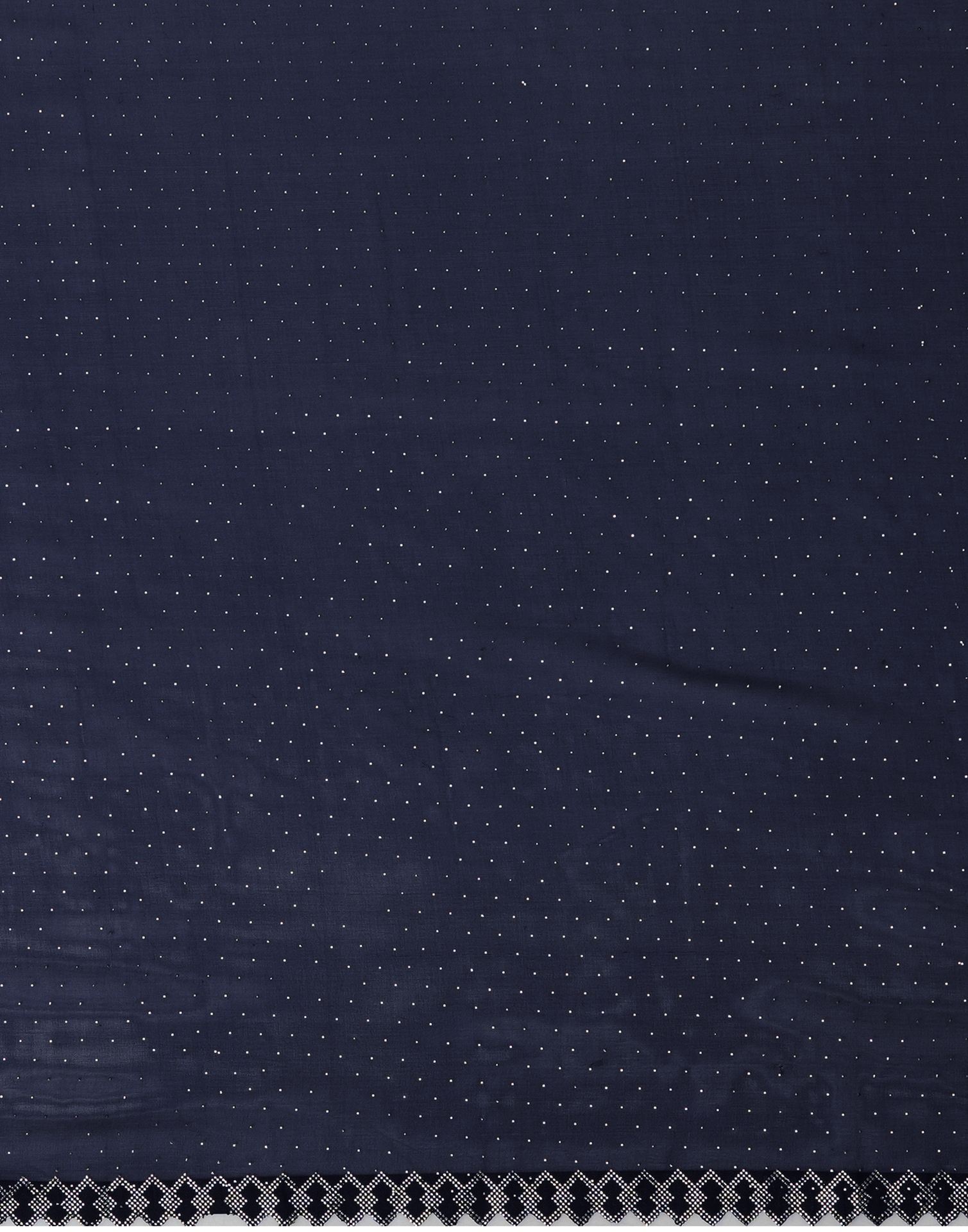 Royale Blue Georgette Stone Work Swarovski Saree