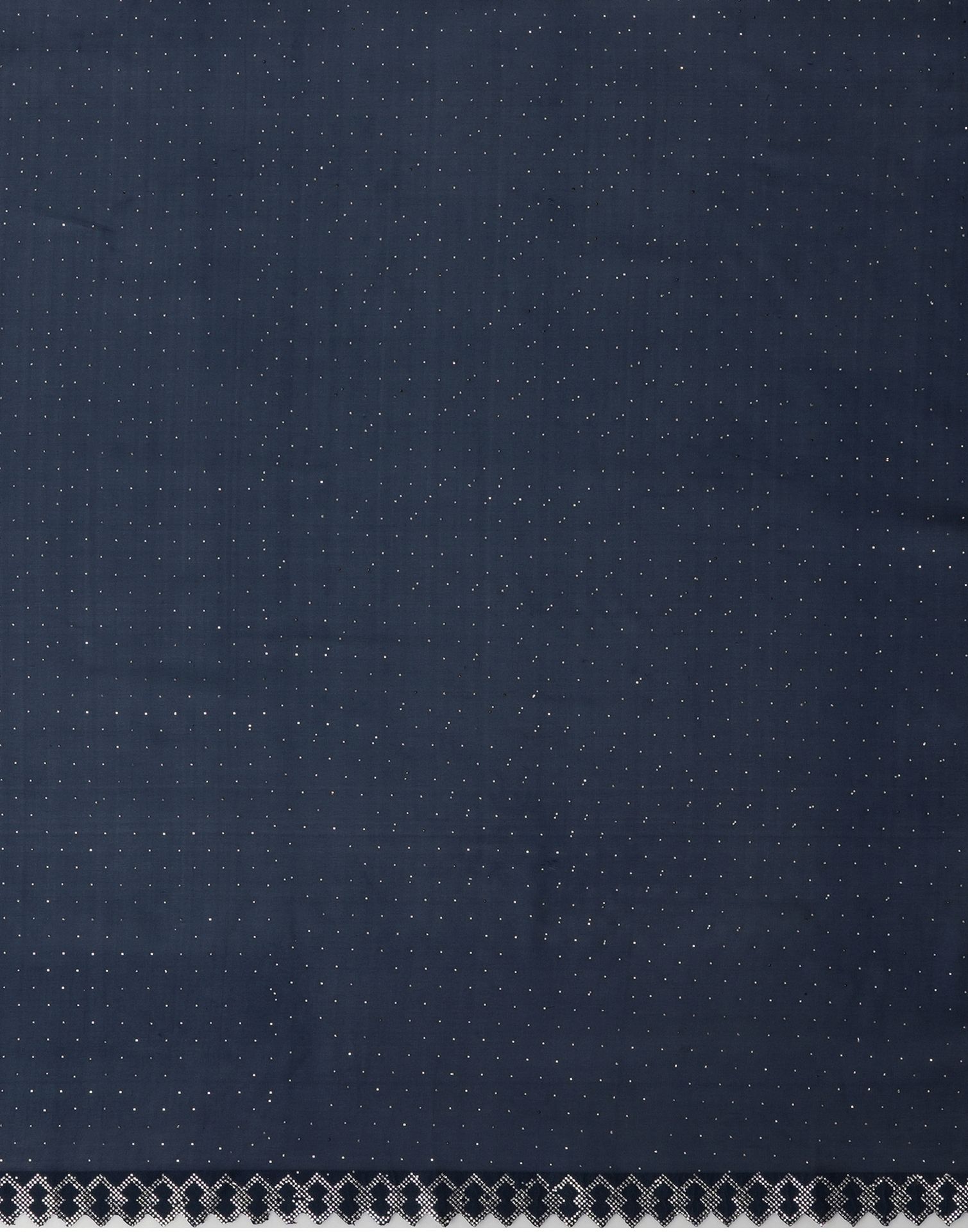 Navy Blue Georgette Stone Work Swarovski Saree