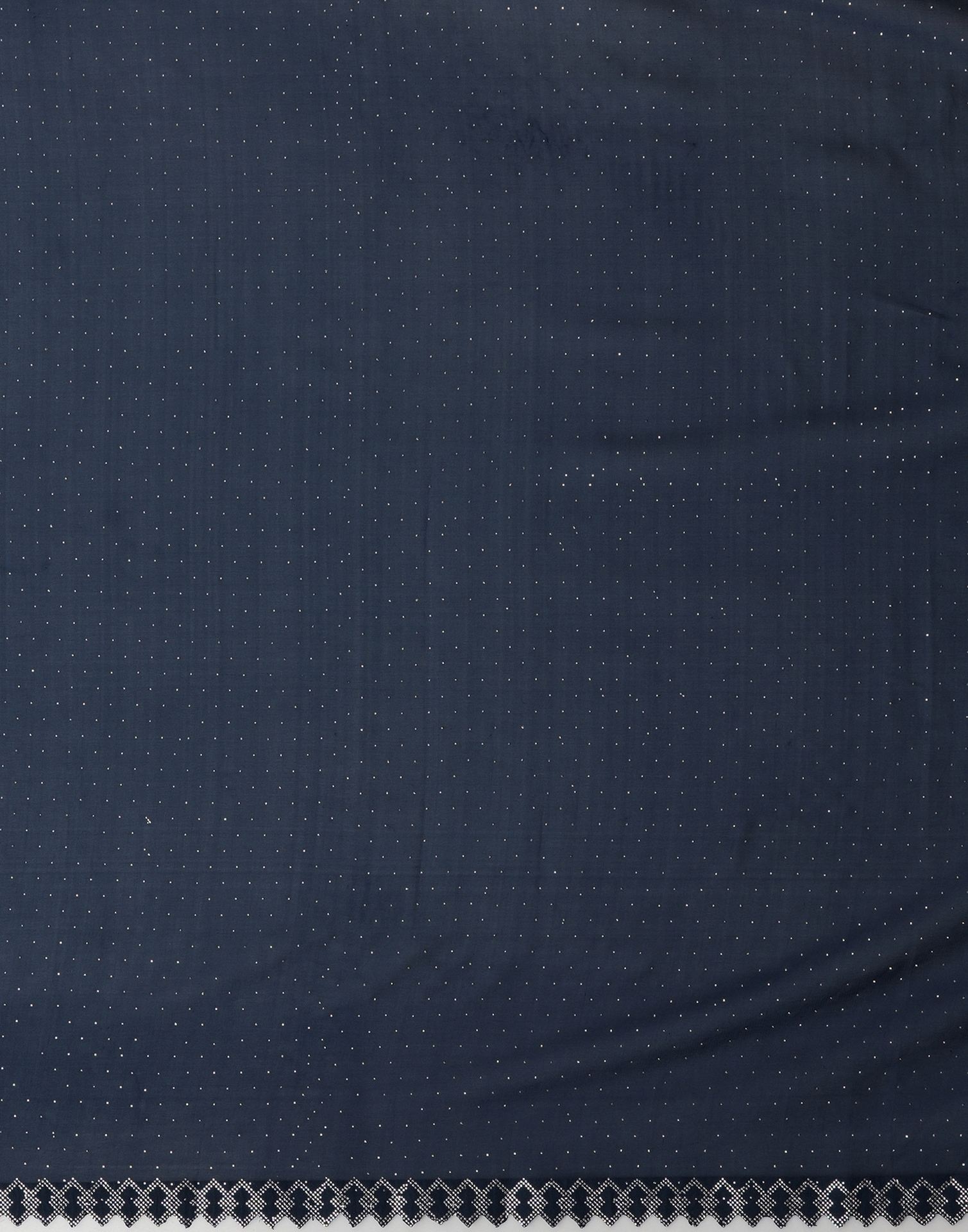 Navy Blue Georgette Stone Work Swarovski Saree