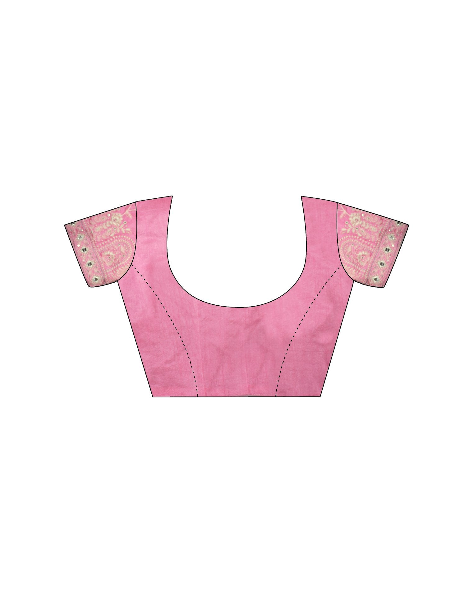 Pink Georgette Embroidery Saree