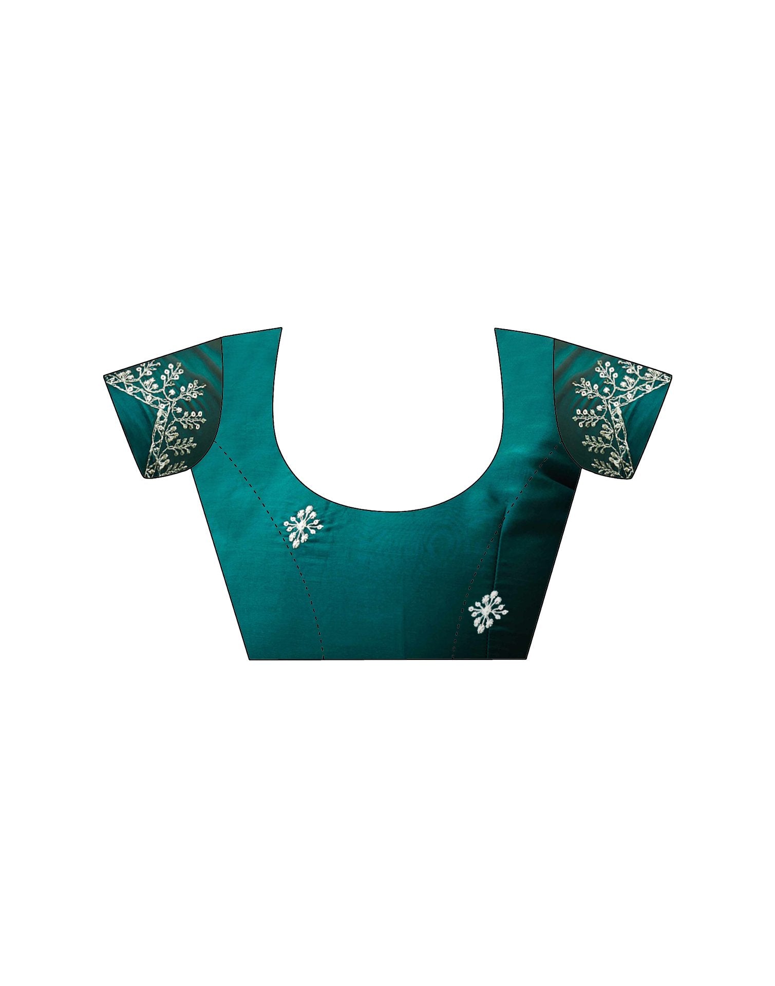 Green Tissue Silk Sequence Embroidery Saree