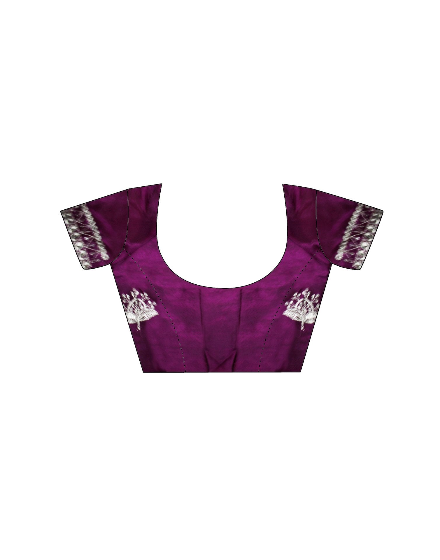 Dark Purple Tissue Silk Embroidery Saree