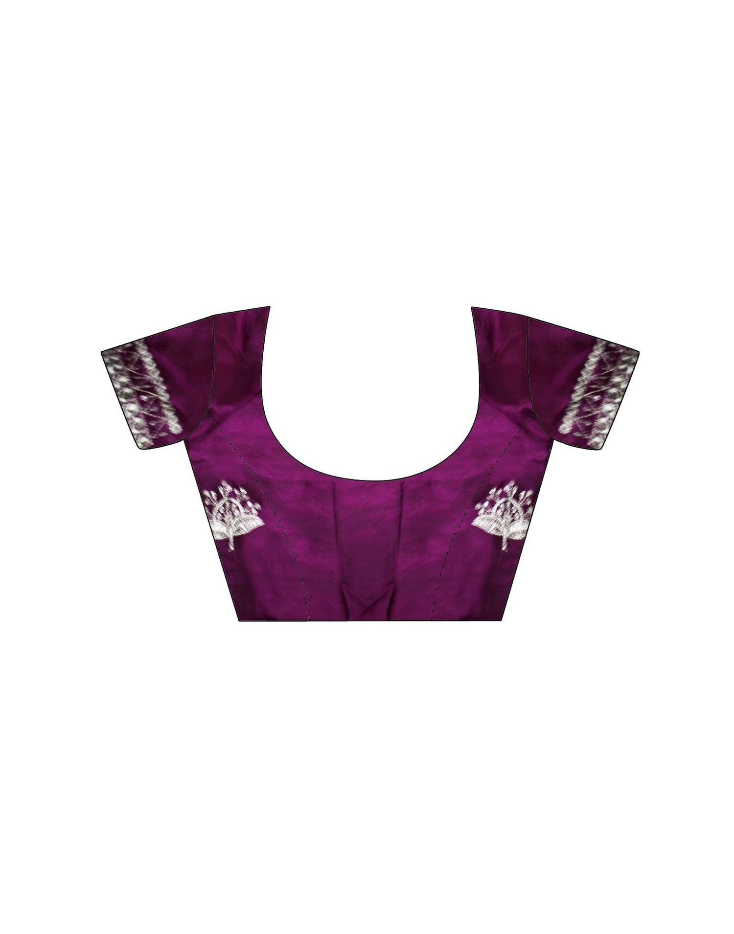 Dark Purple Tissue Silk Embroidery Saree