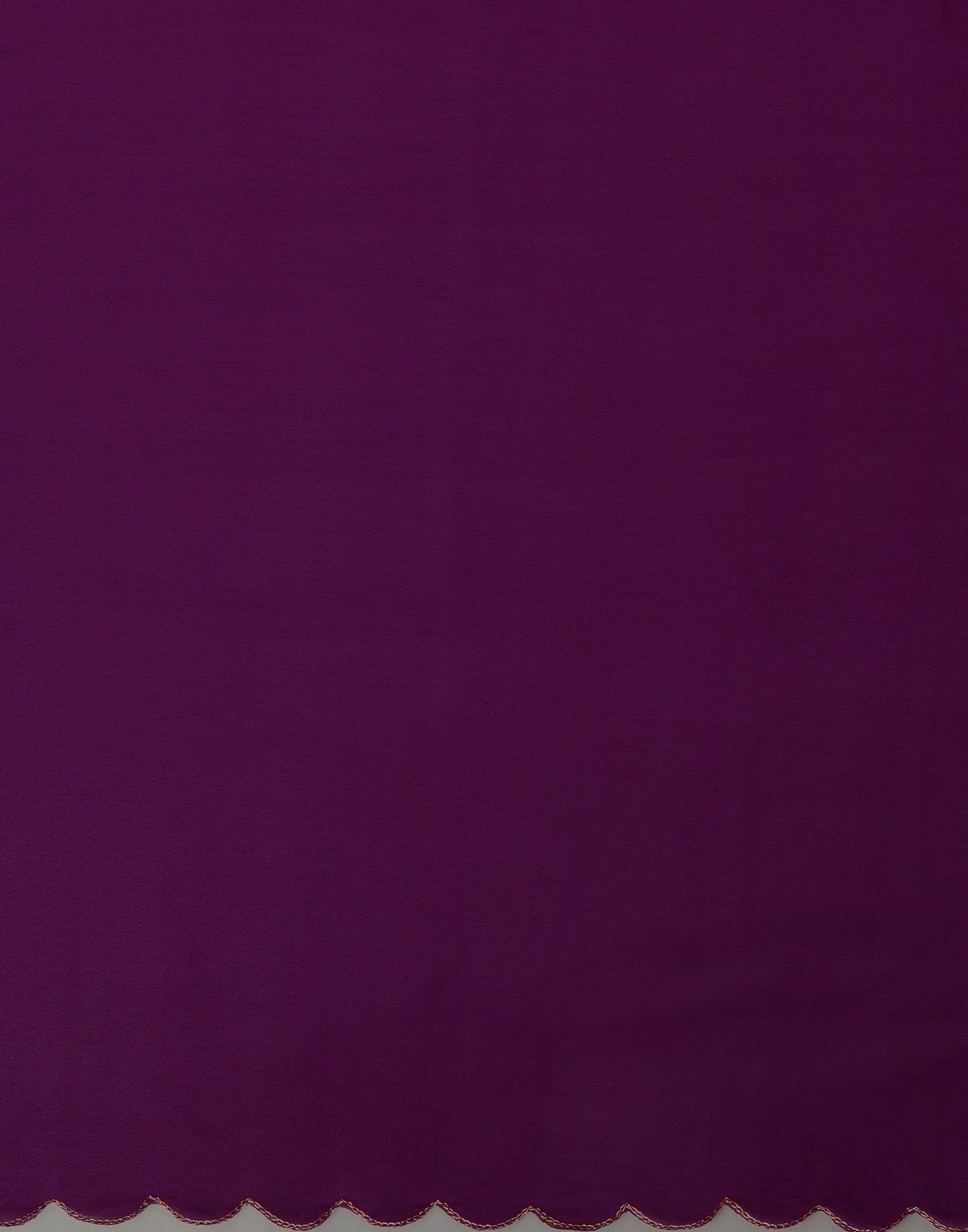 Wine Georgette Dyed Plain Saree
