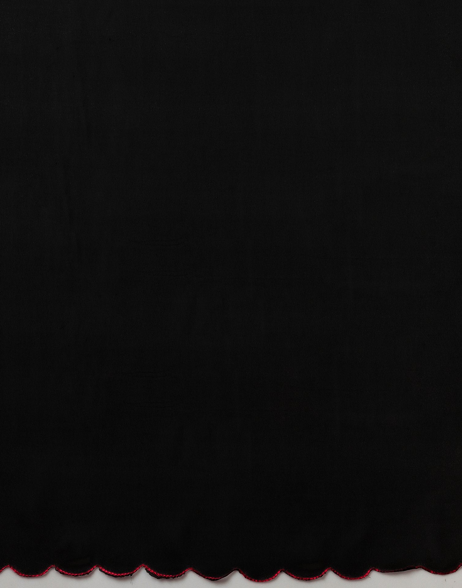 Black Georgette Dyed Plain Saree