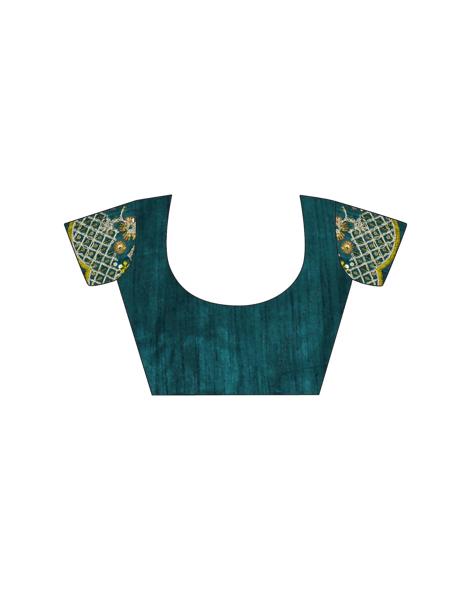 Lime Green Tissue Silk Sequence Embroidery Saree