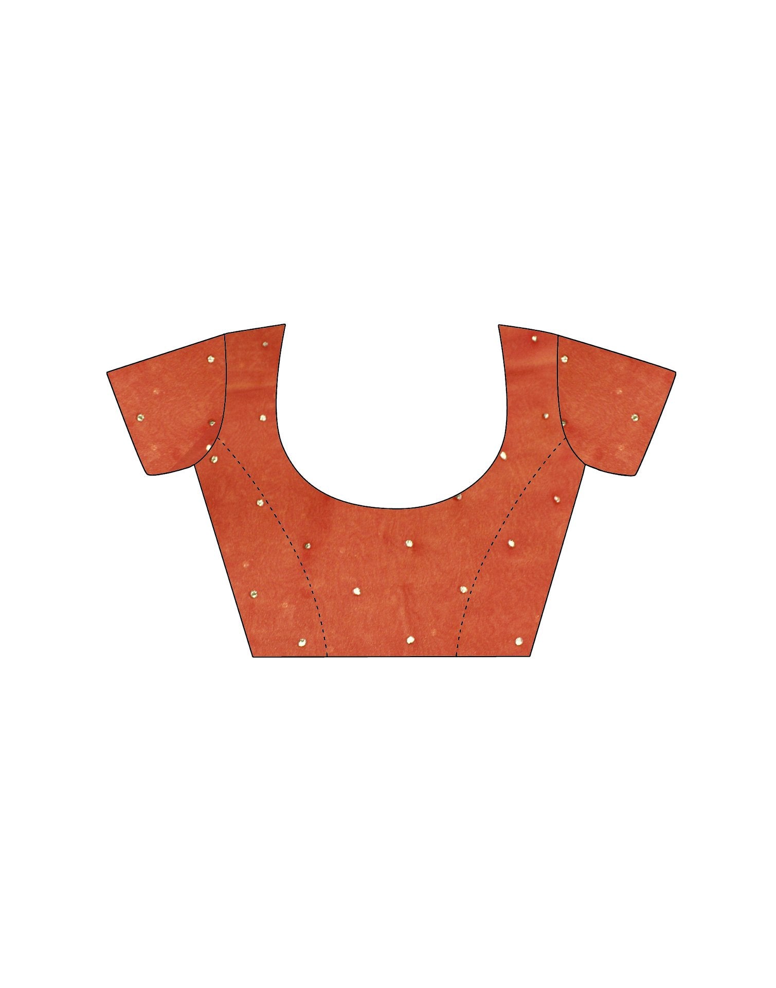 Rust Shimmer Foil Printed Saree