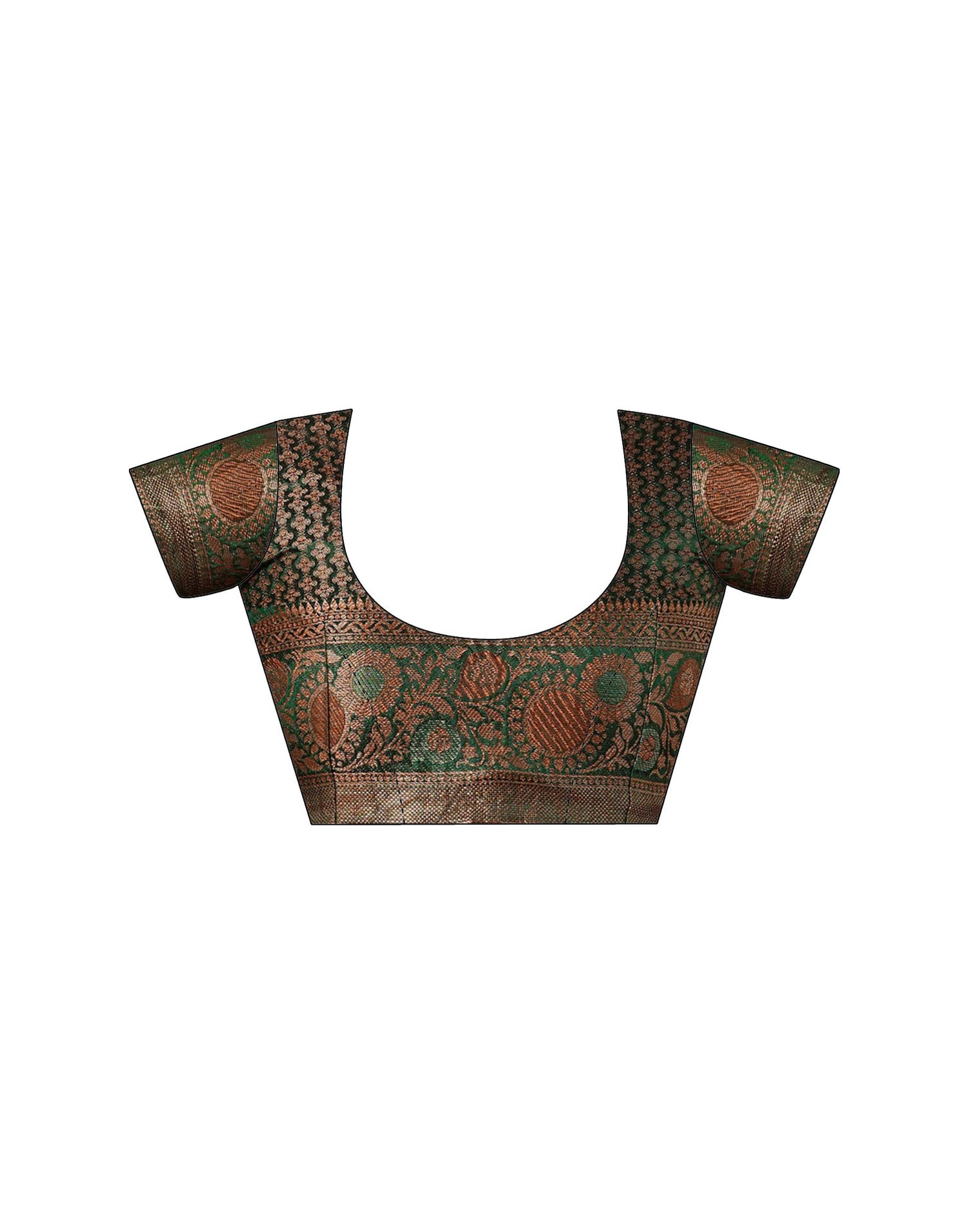 Dark Green Silk Woven Saree