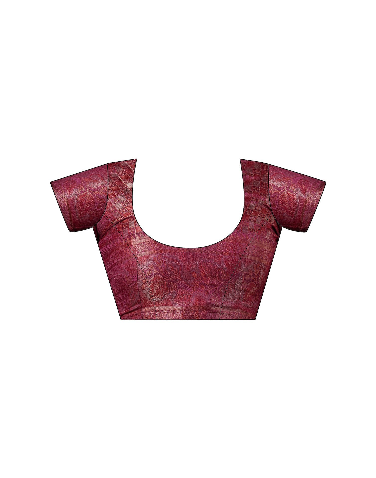 Magenta Silk Woven Saree