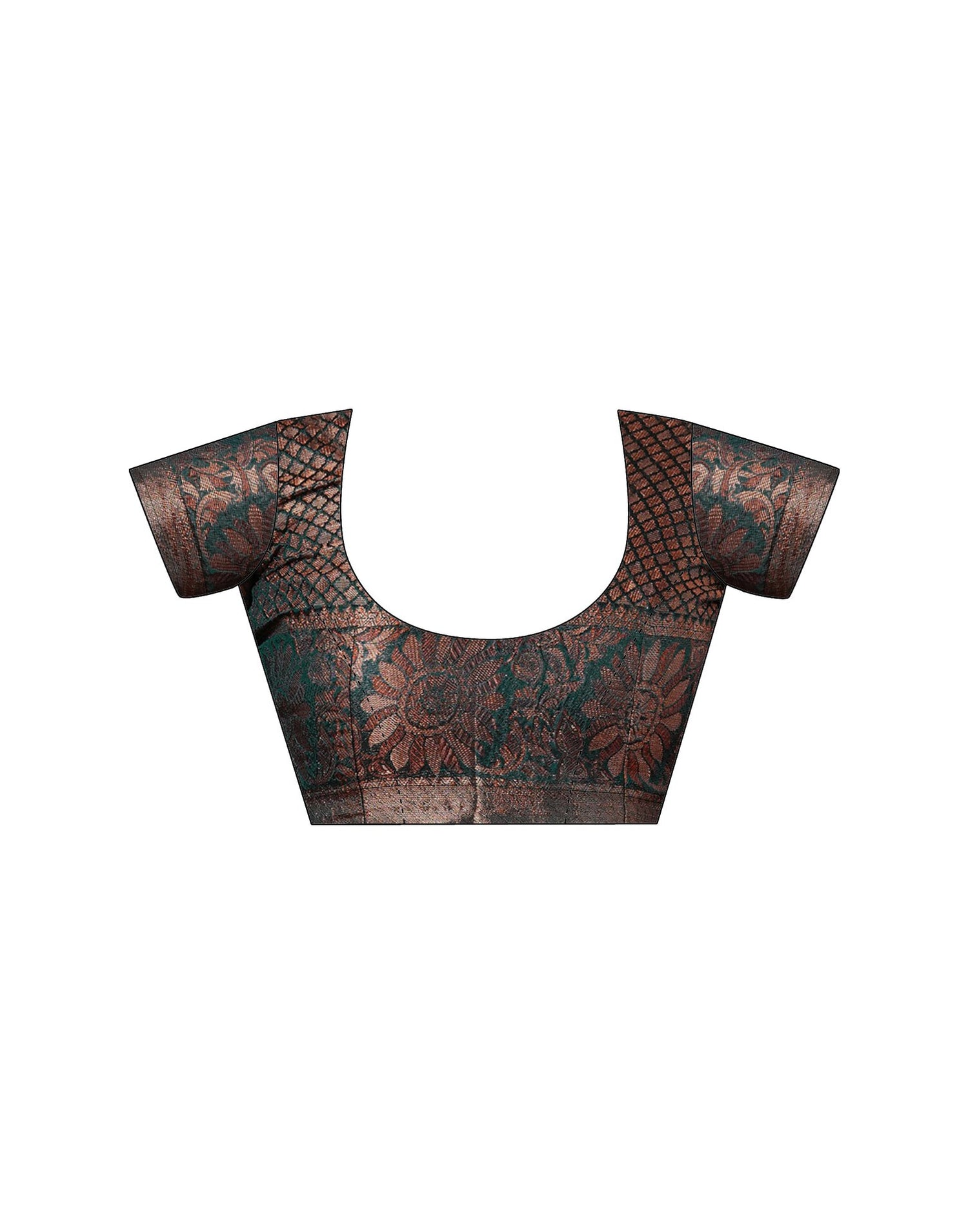 Teal Green Silk Woven Saree