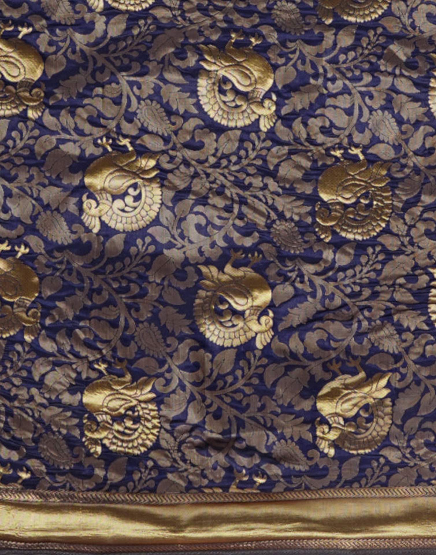 Blue Silk Woven Banarasi Saree