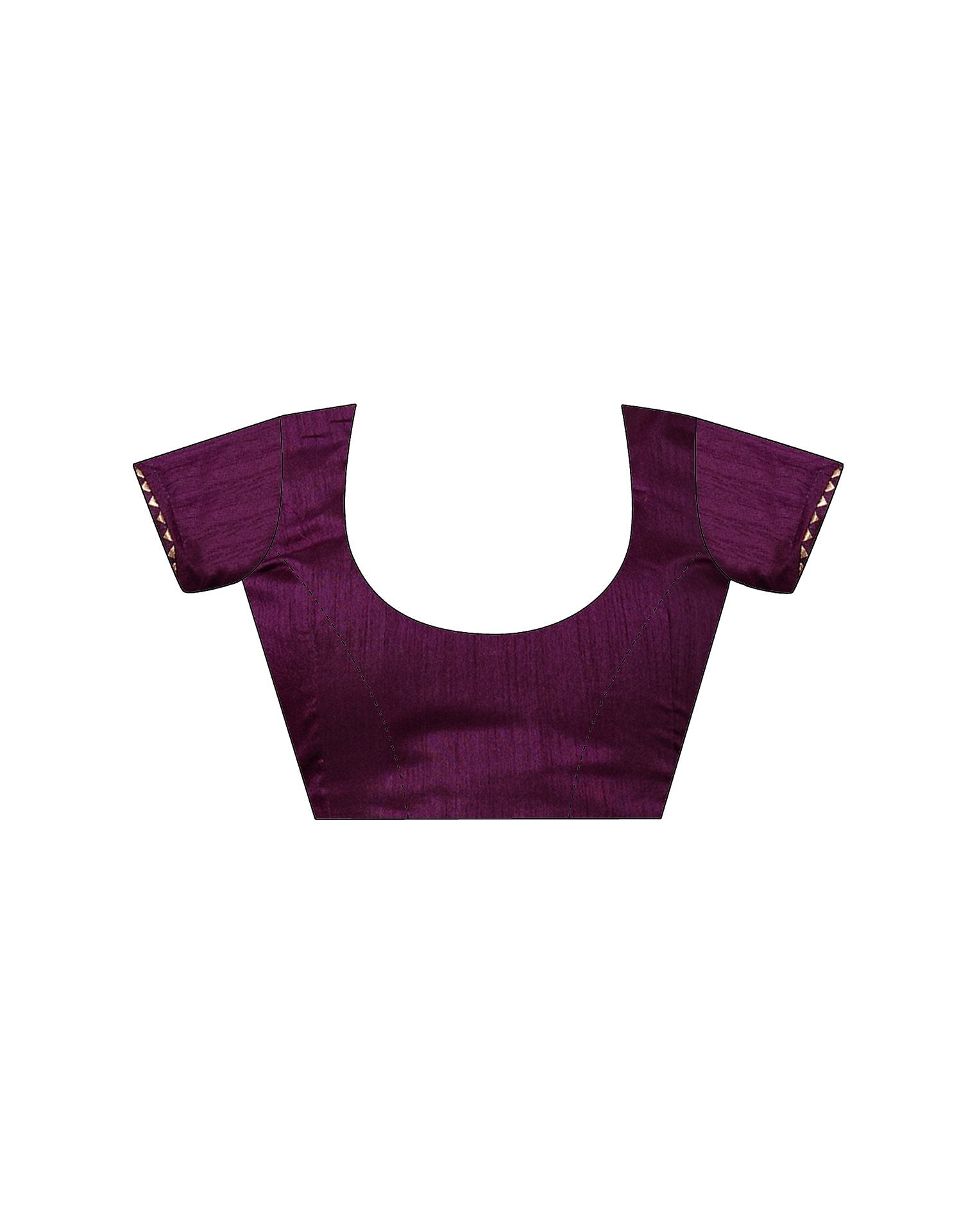 Dark Purple Silk Printed Saree