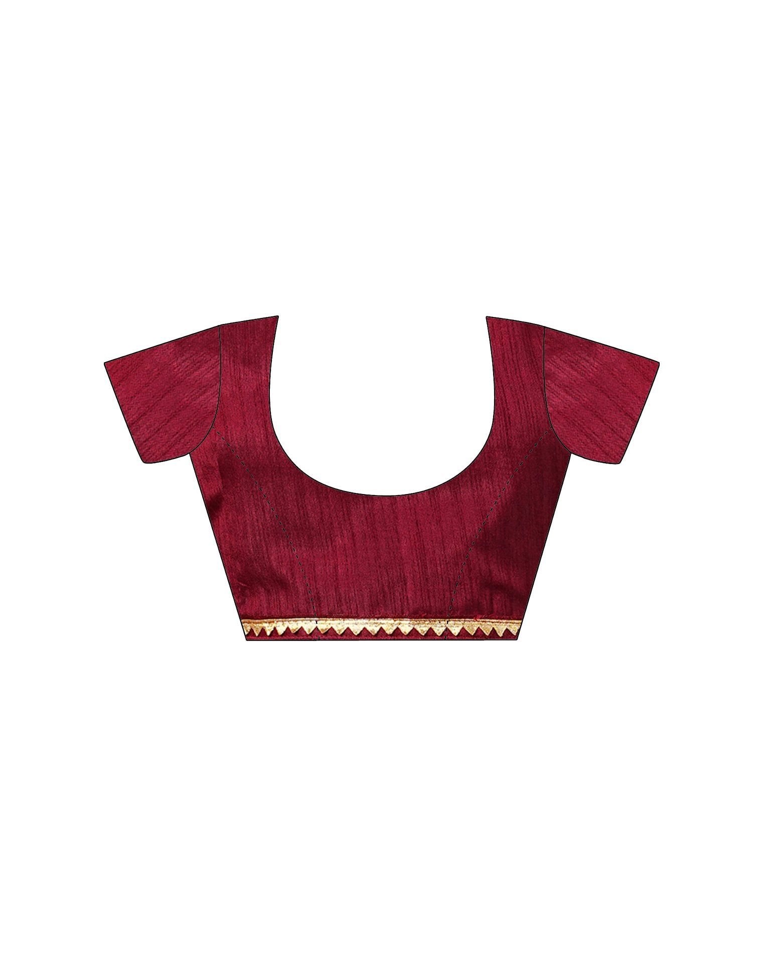 Maroon Silk Printed Saree