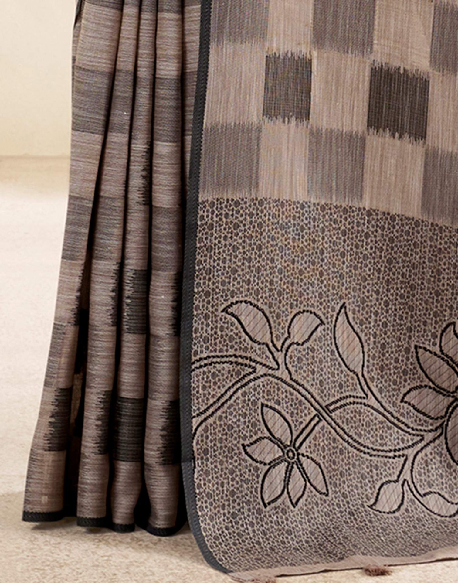 Mauve Silk Woven Saree