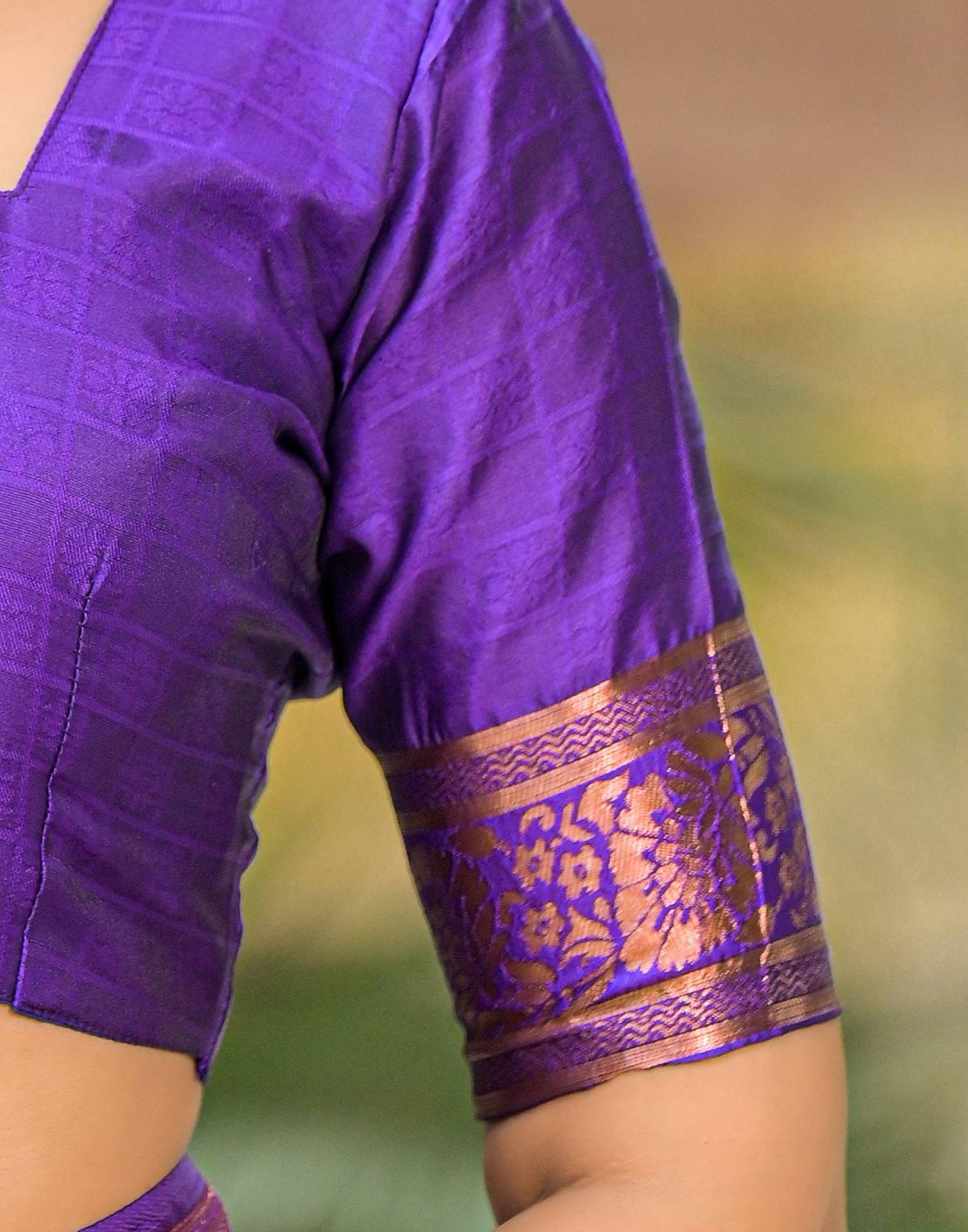 Purple Silk Woven Saree